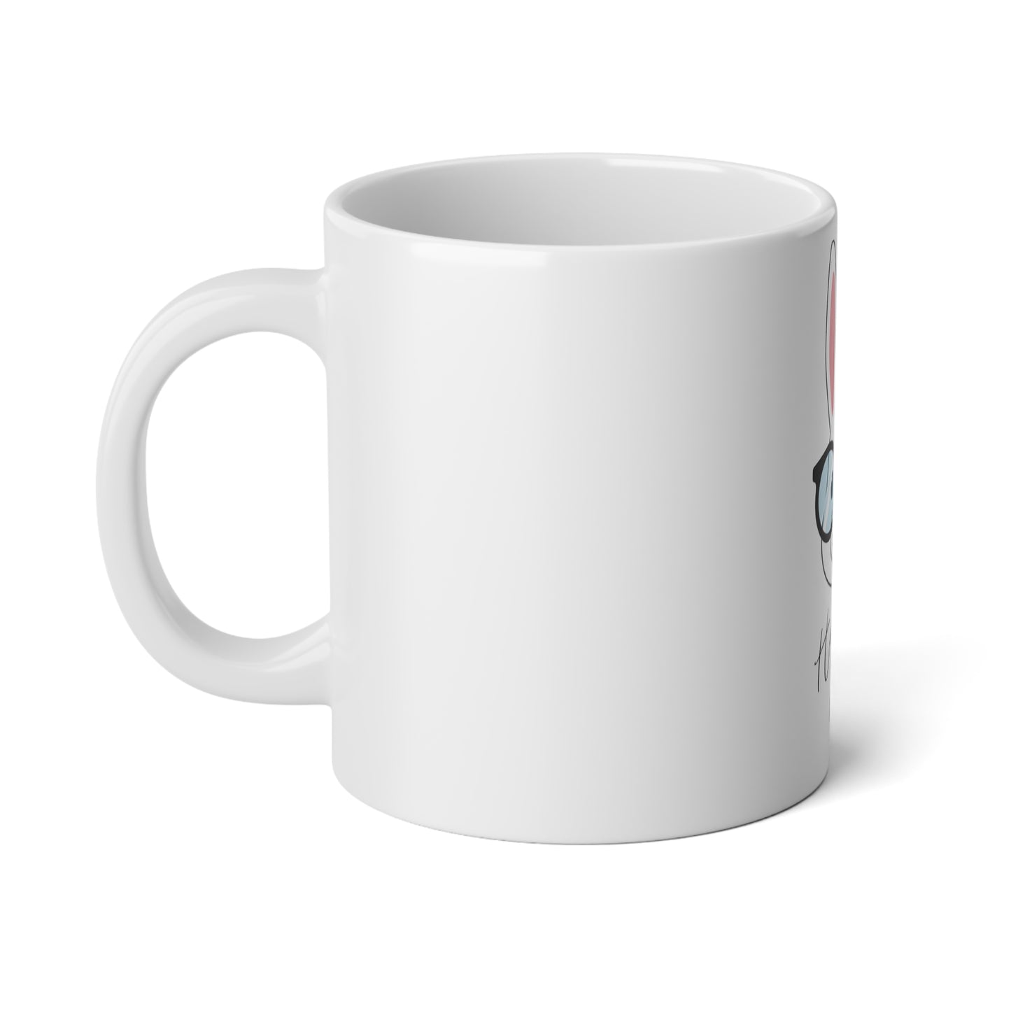 Happy Easter Bunny Jumbo Mug — 20oz Easter Bunny Coffee Cup with Glasses