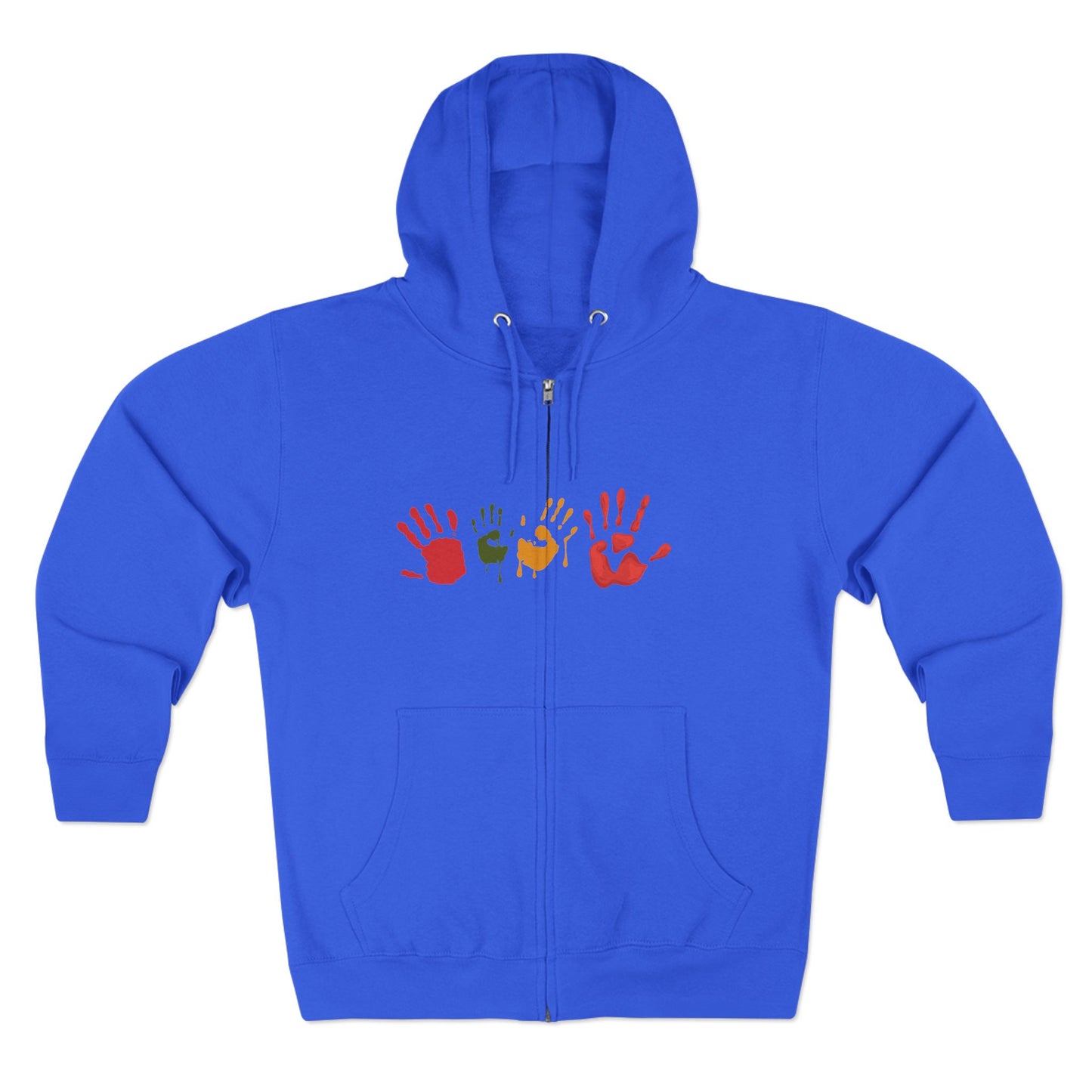 Autumn Handprint Zip Hoodie — Art Design