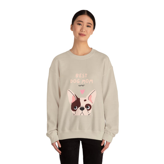 Best Dog Mom Sweatshirt — Cute French Bulldog Crewneck for Dog Lovers