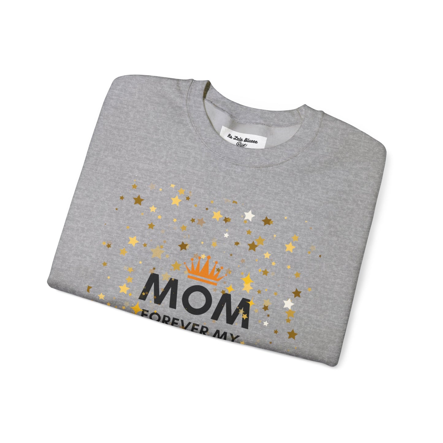 Mom Forever My Wow Crewneck Sweatshirt — Mother's Day Gift, Sparkle Crown Design