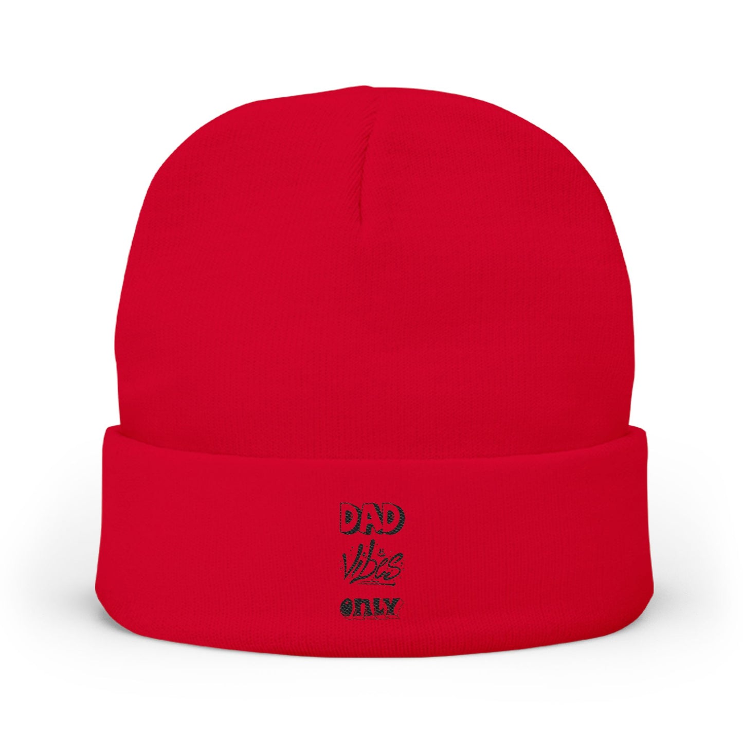 Dad Vibes Only Embroidered Knit Beanie
