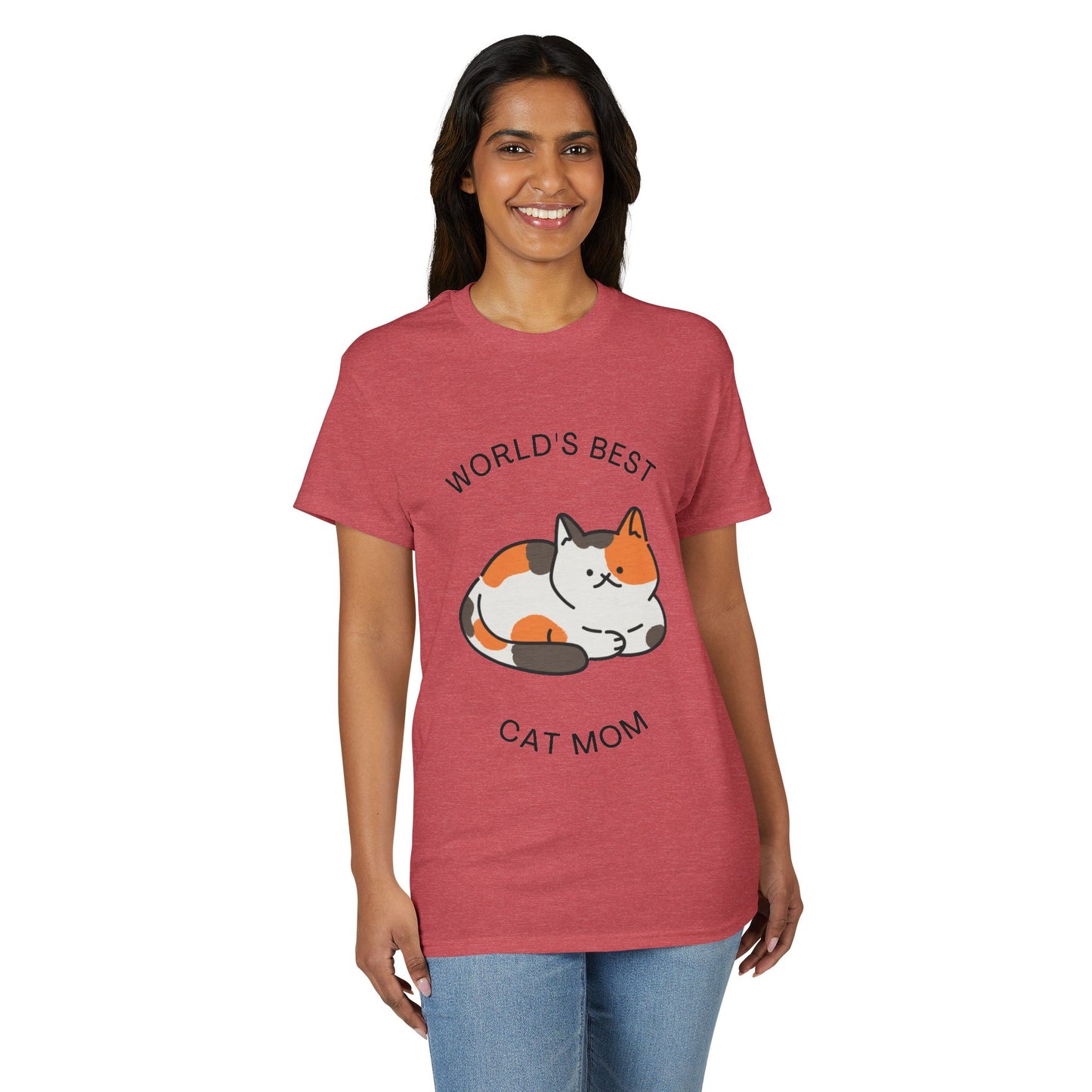 World's Best Cat Mom T-Shirt — Cute Calico Cat Tee for Cat Lovers