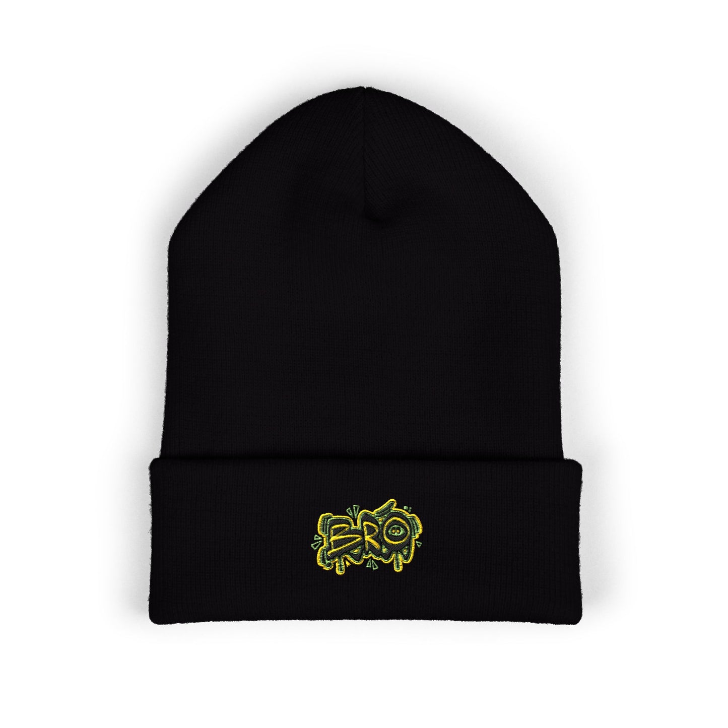 Embroidered 'Zero' Street Art Cuffed Beanie — Cozy Urban Knit Hat