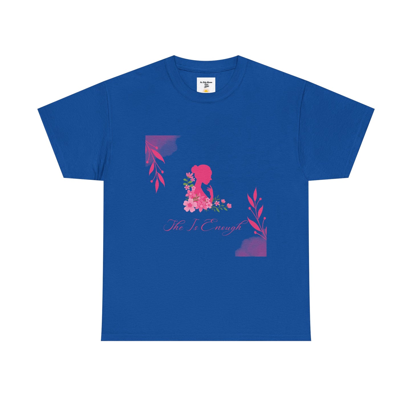 Floral Silhouette Tee — "She Is Enough" Inspirational Women's Shirt