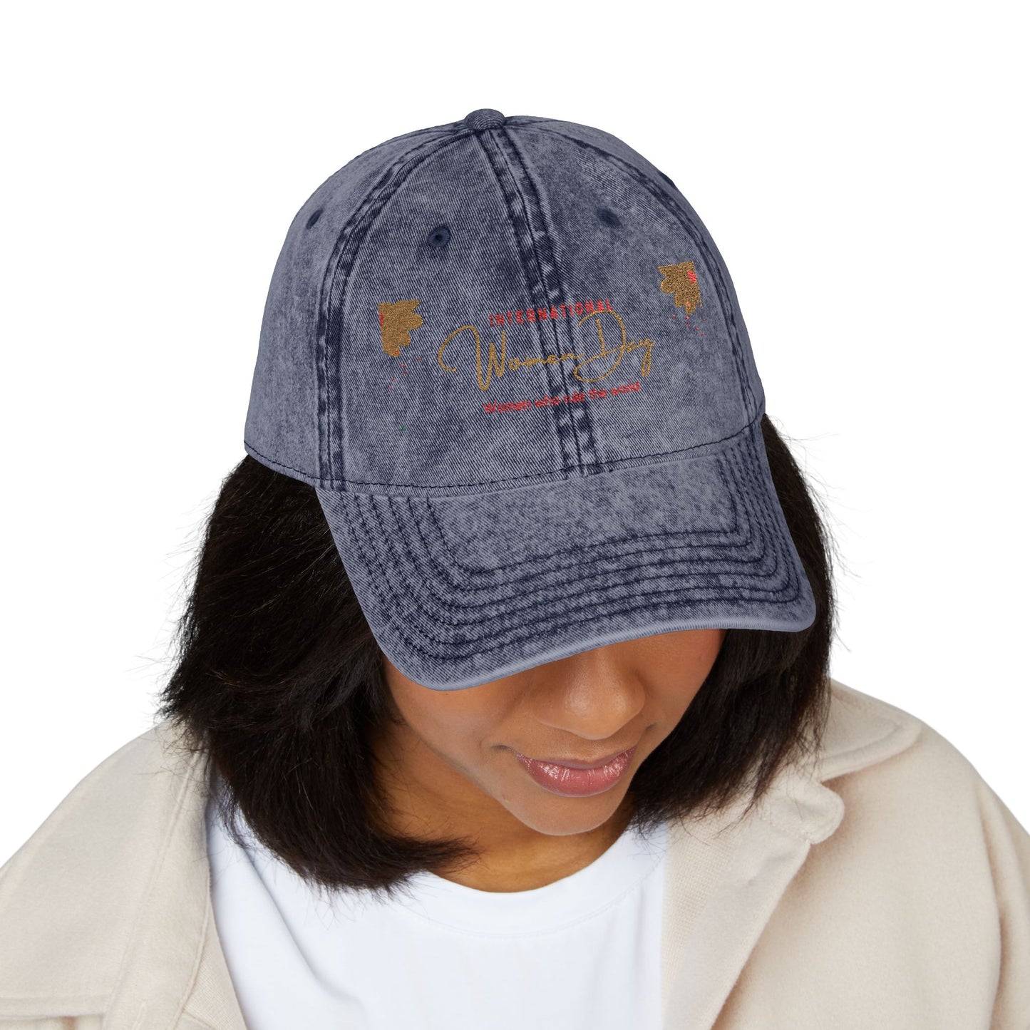 Vintage Embroidered Baseball Cap - Retro Distressed 'Vintage City' Logo
