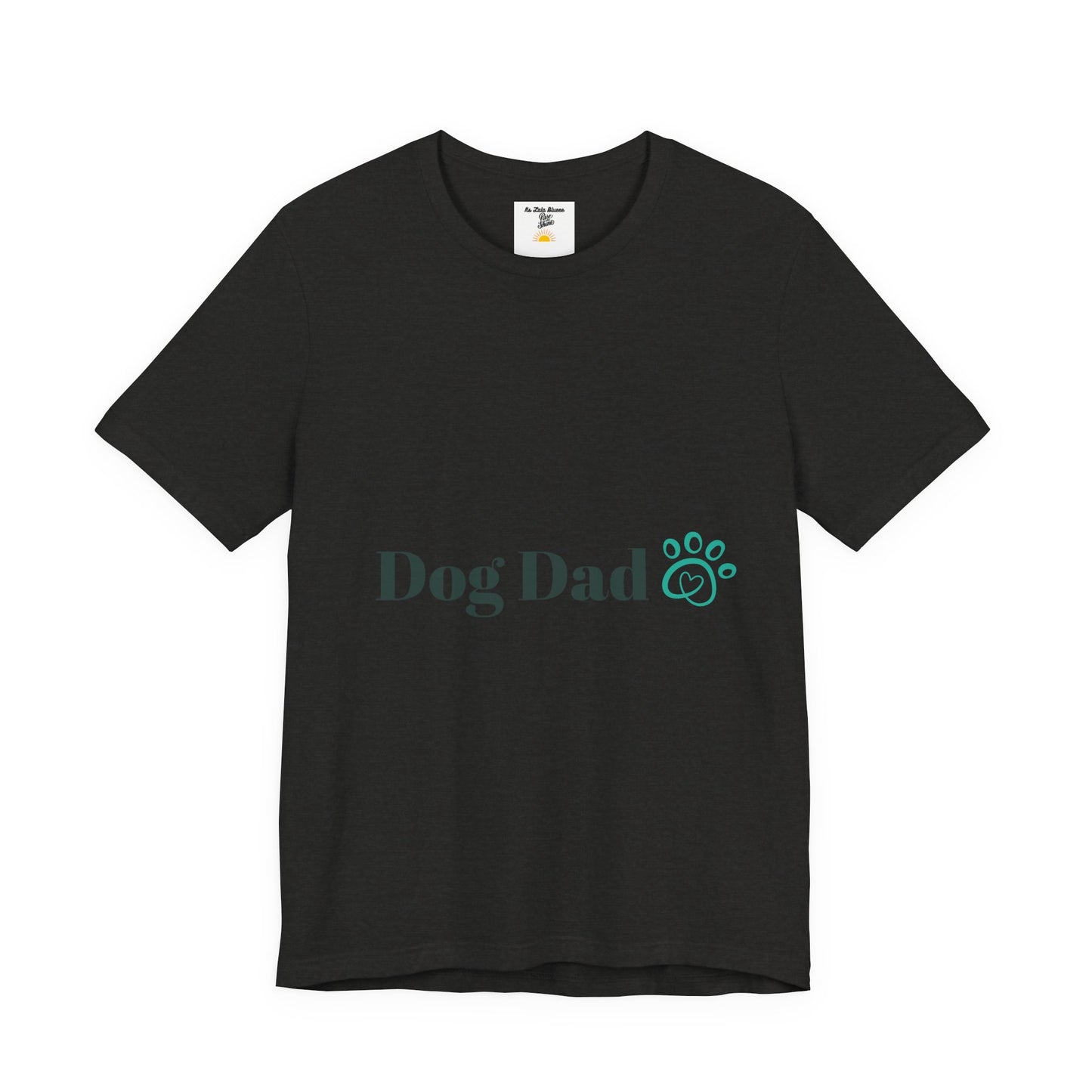 Dog Dad T-Shirt — ‘Dog Dad’ Text with Paw Print Tee