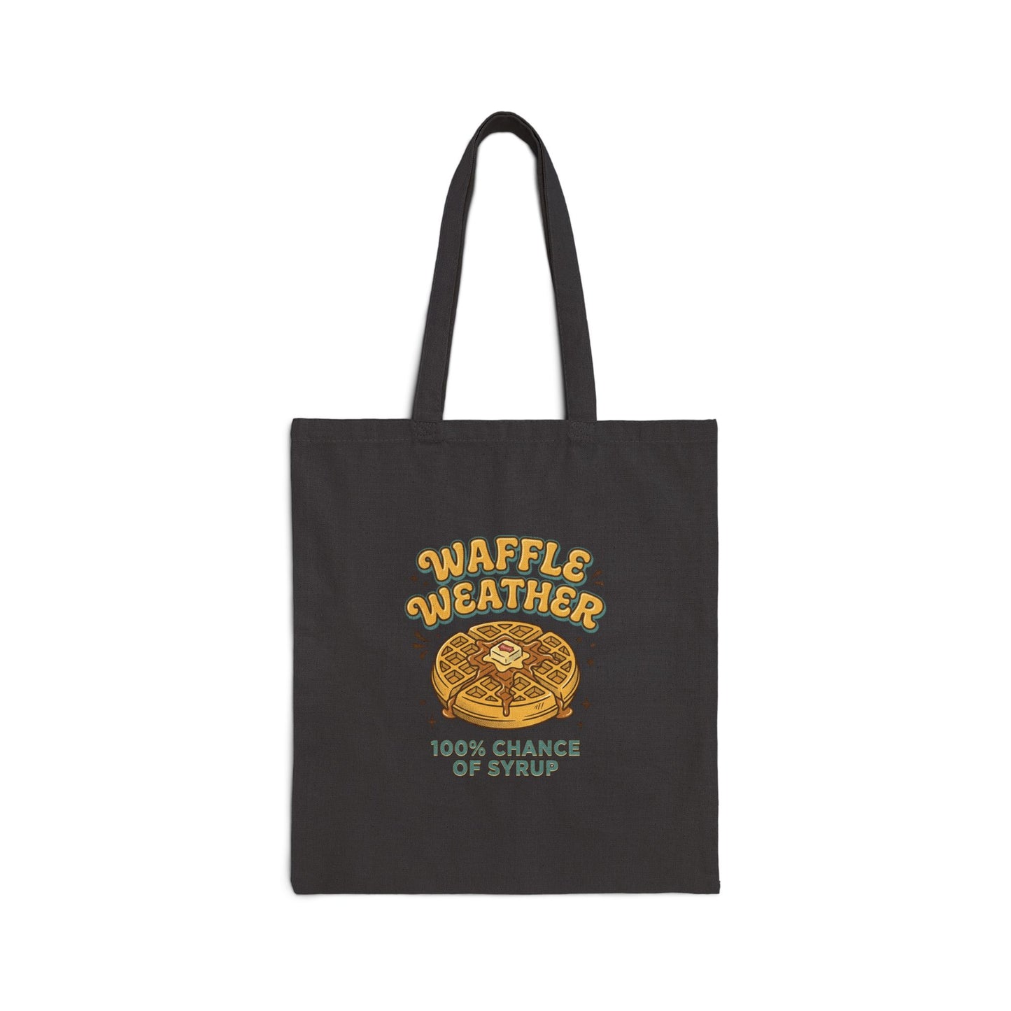Waffle Weather Tote | Vintage Food Graphics, Retro Diner Breakfast Canvas
