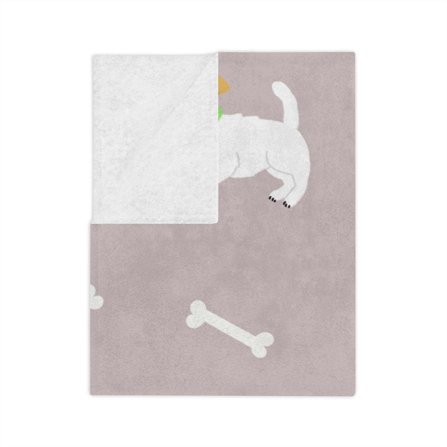 Plush Dog Pattern Microfiber Blanket – Cute Puppies & Bones Cozy Throw