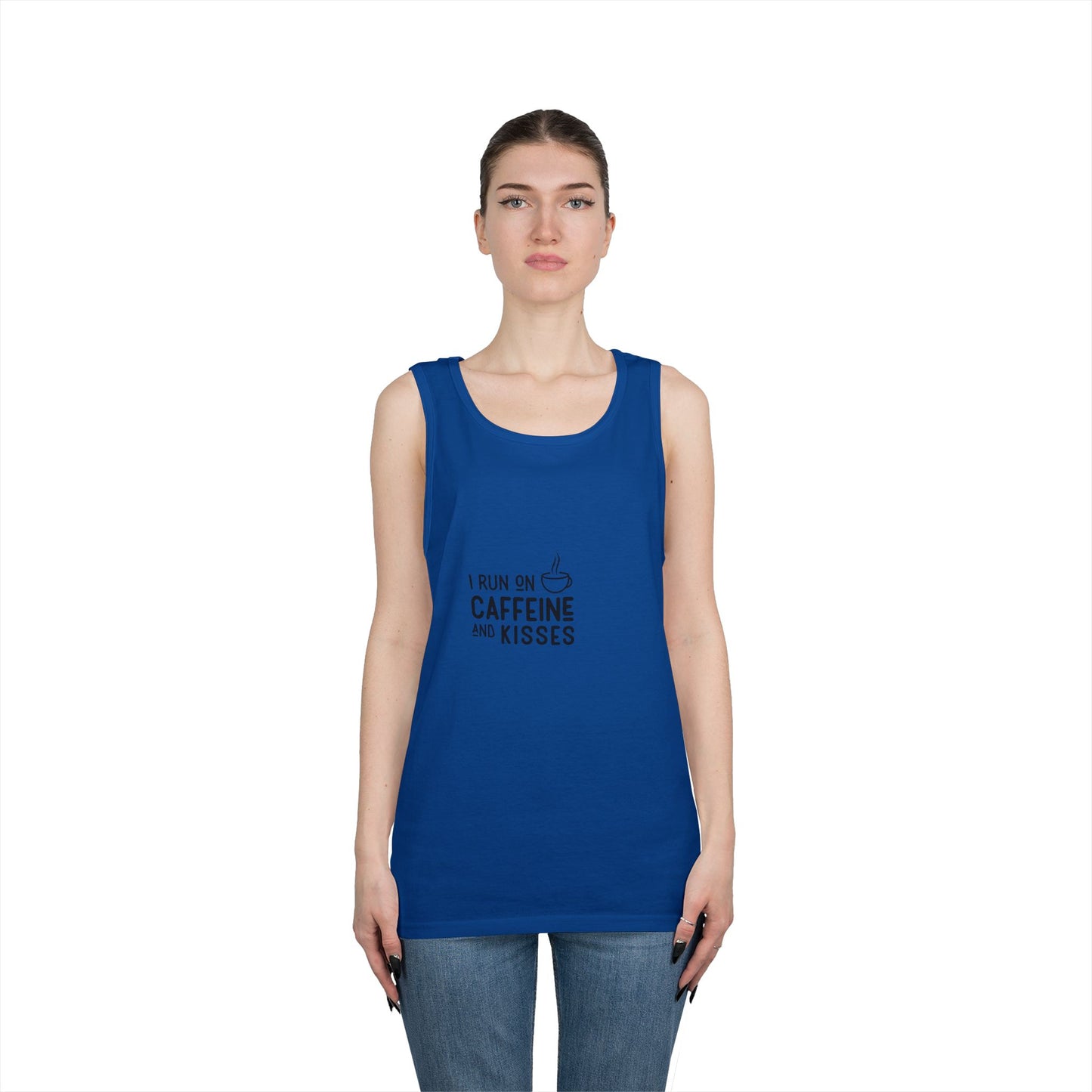 Caffeine & Kisses Tank Top — Cute Coffee Lover Shirt