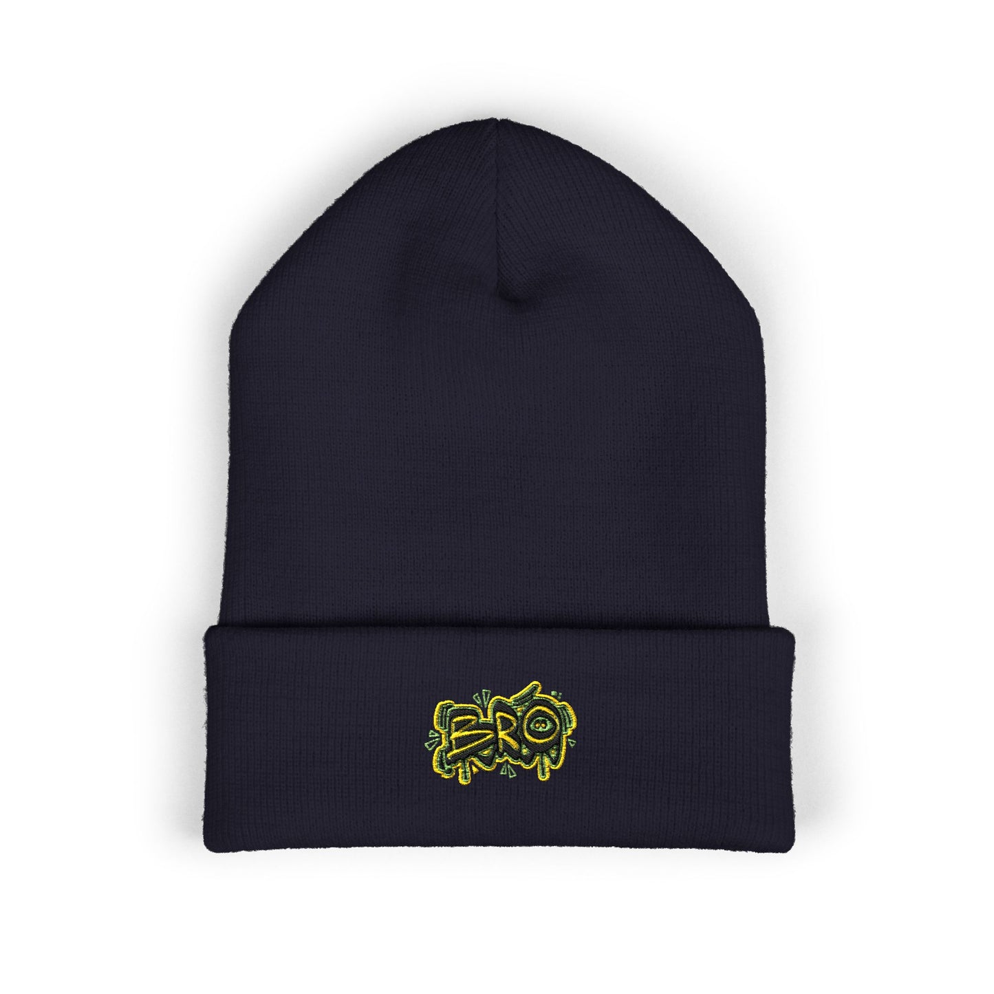 Embroidered 'Zero' Street Art Cuffed Beanie — Cozy Urban Knit Hat