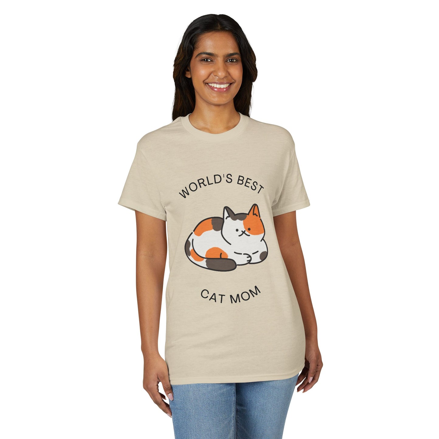 World's Best Cat Mom T-Shirt — Cute Calico Cat Tee for Cat Lovers
