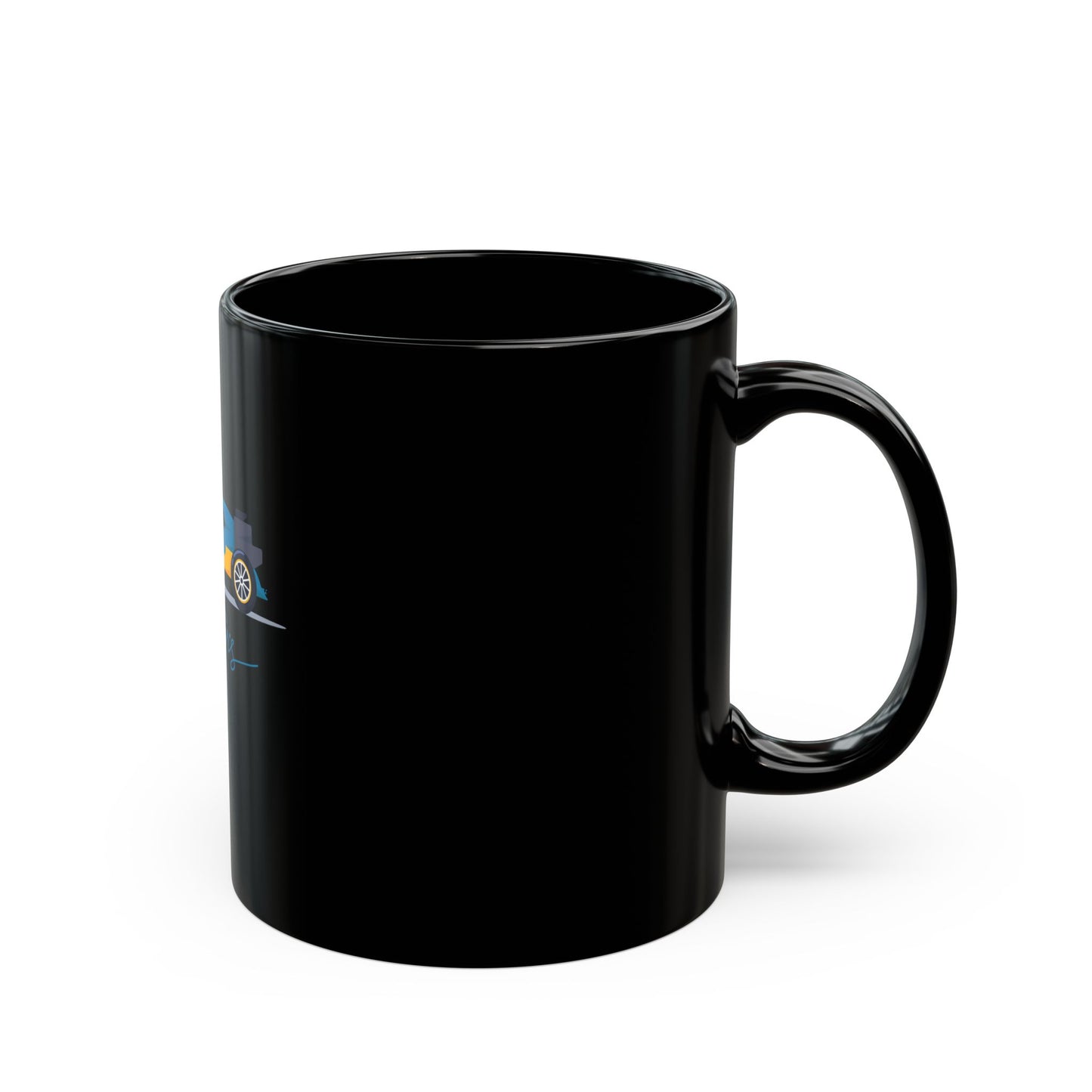 Father's Day Race Car Mug — Blue Vintage Racer Coffee Cup (11oz/15oz)