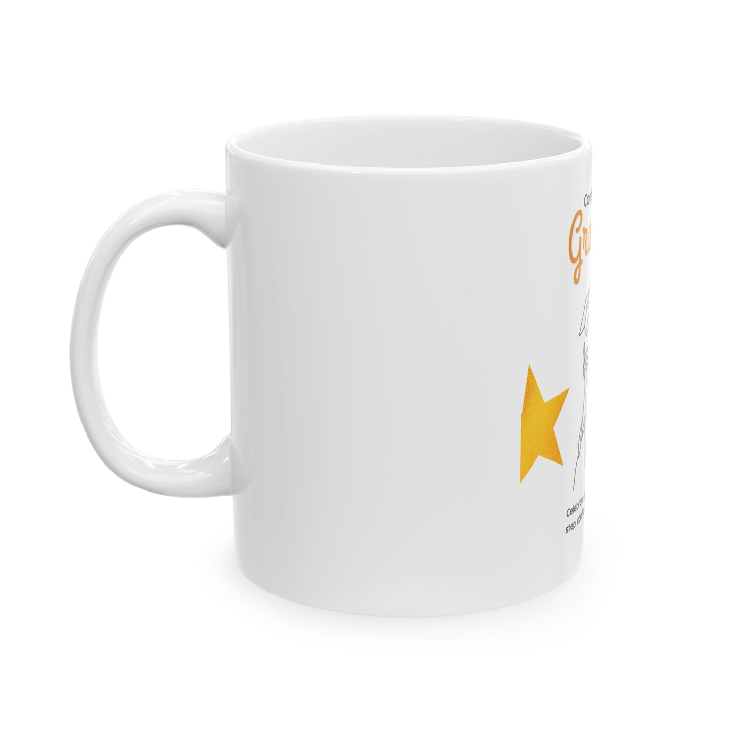 Graduation Stars Ceramic Mug – "Congratulations Graduates" Gift Coffee Cup (11oz, 15oz)