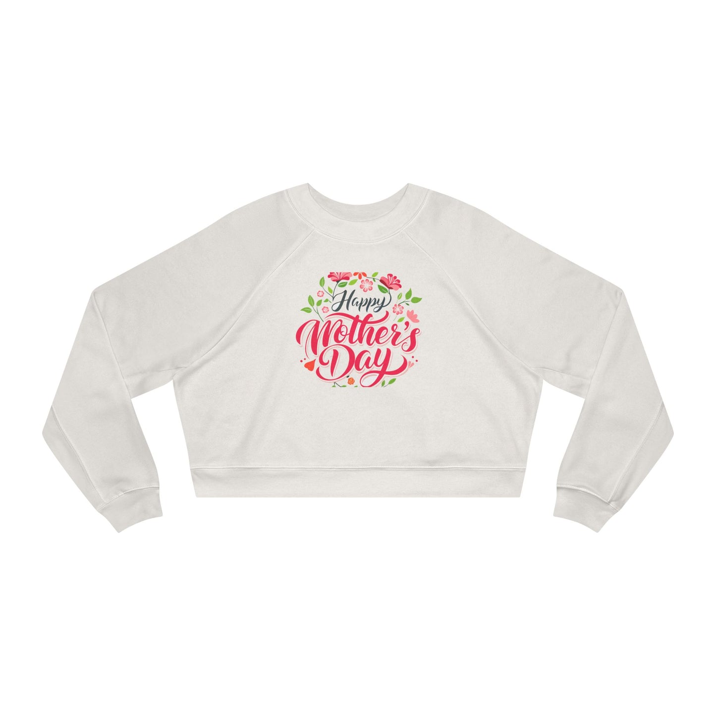 Happy Mother's Day Women's Cropped Fleece Pullover - Stylish and Cozy Gift
