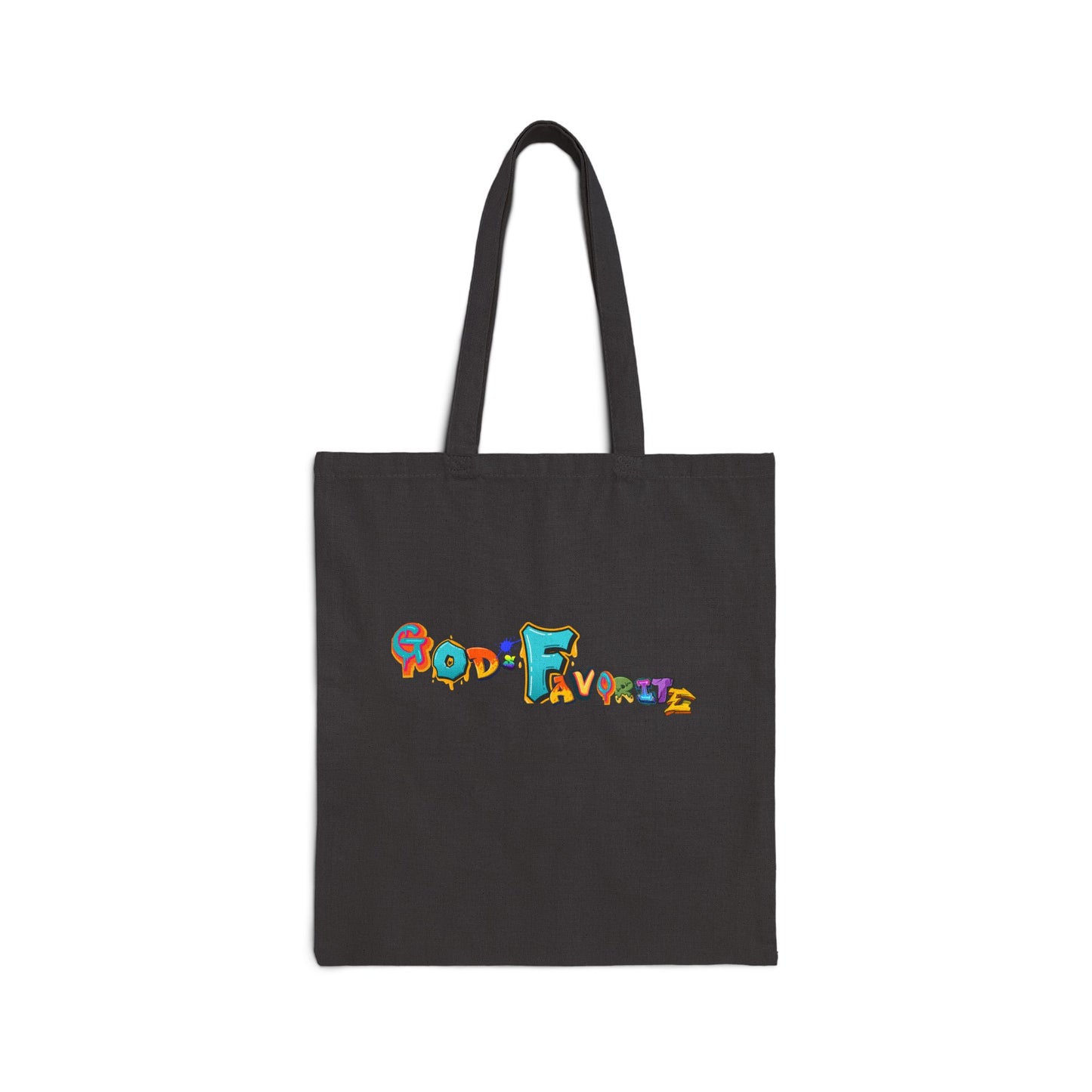 Canvas Tote Bag — Colorful Playful Lettering Grocery & School Tote