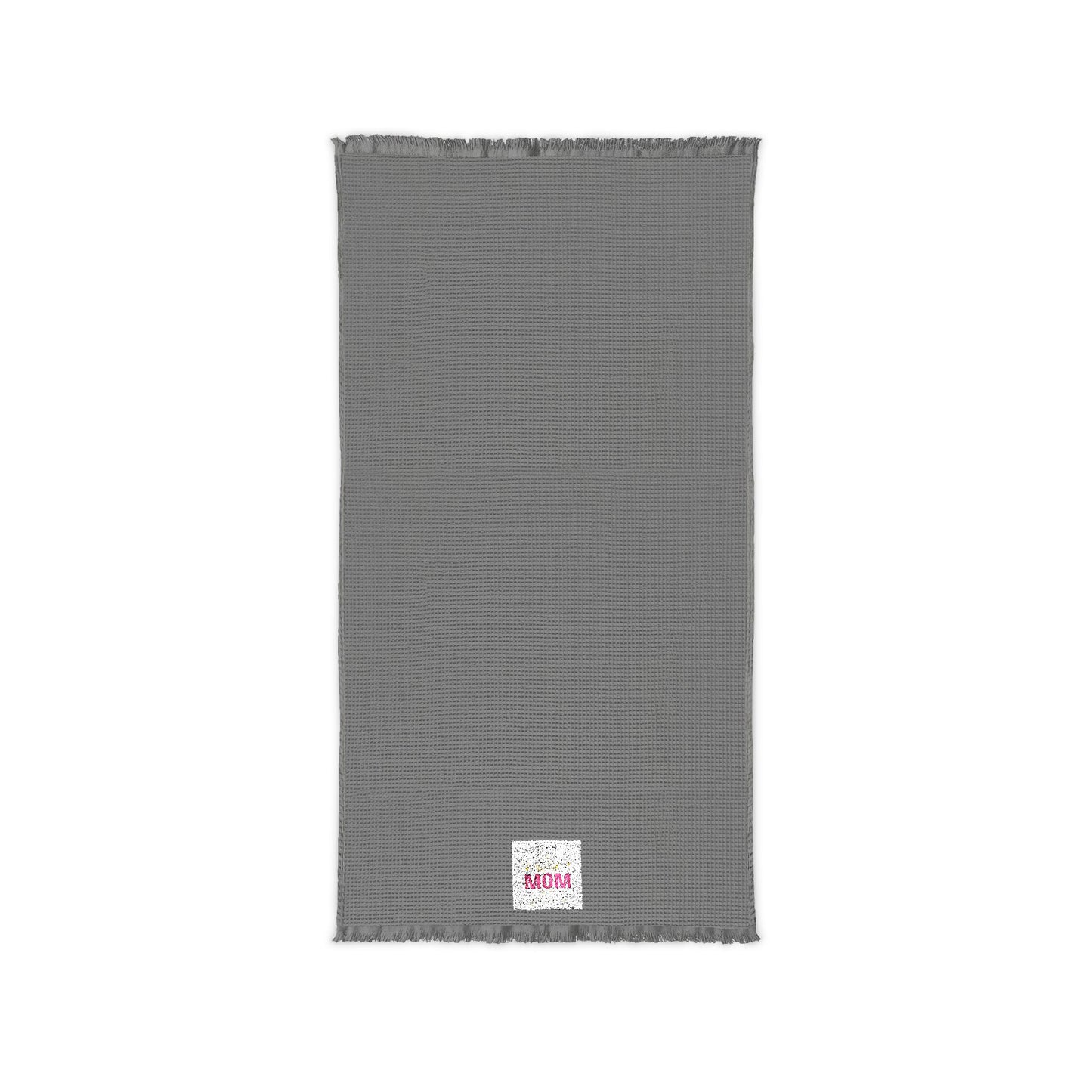 Embroidered Cotton Waffle Throw Blanket