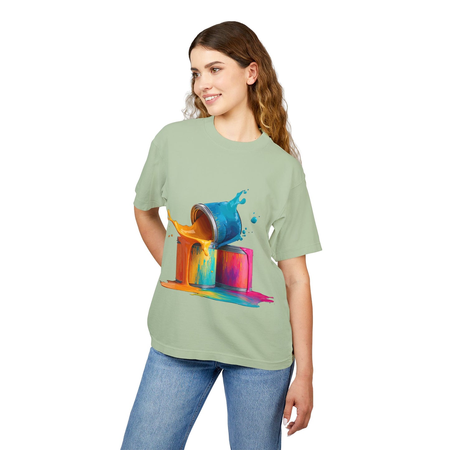 Paint Splash T-Shirt — Colorful Pour Painting Graphic Tee