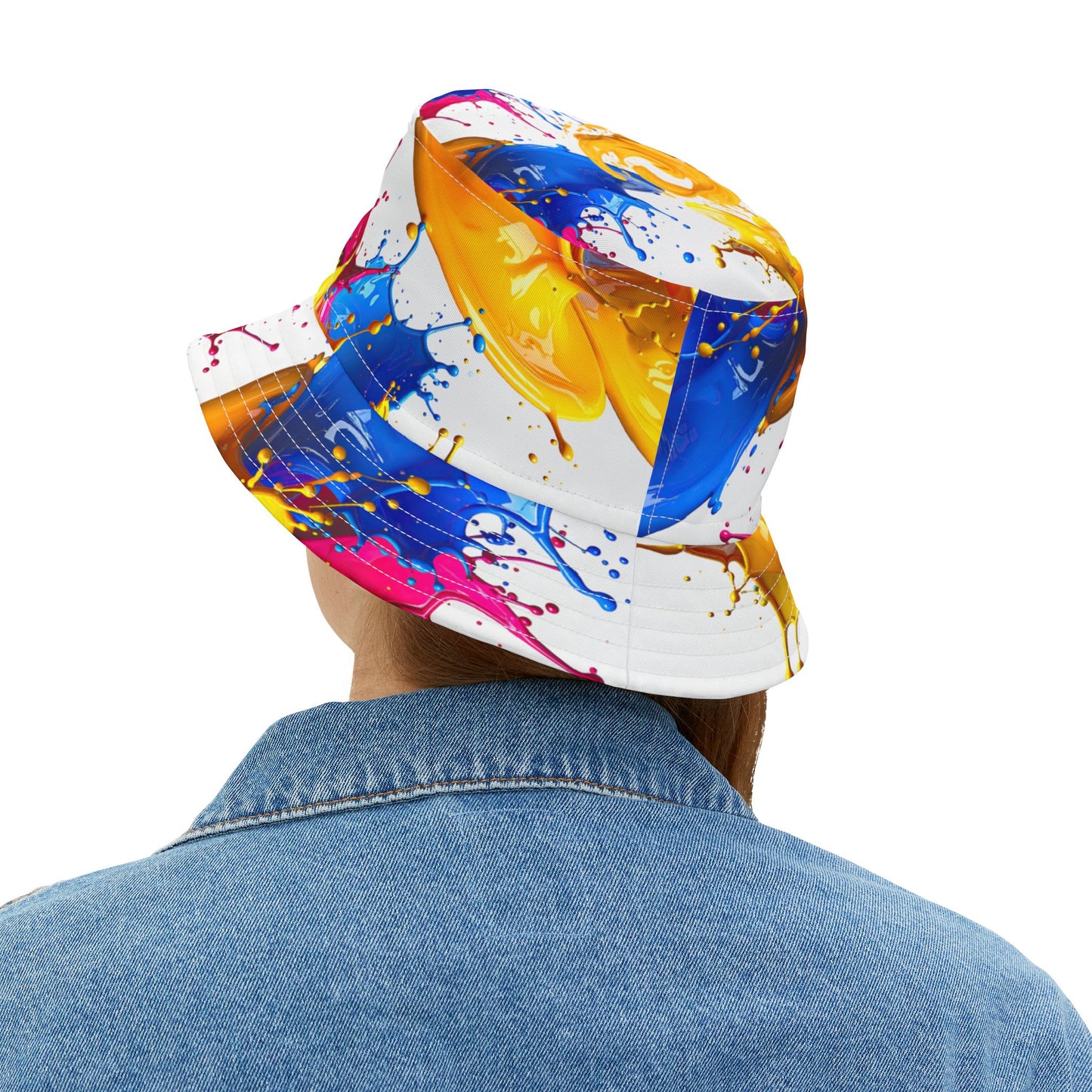 Color Splash Bucket Hat — Vibrant Paint Splash AOP Bucket Hat