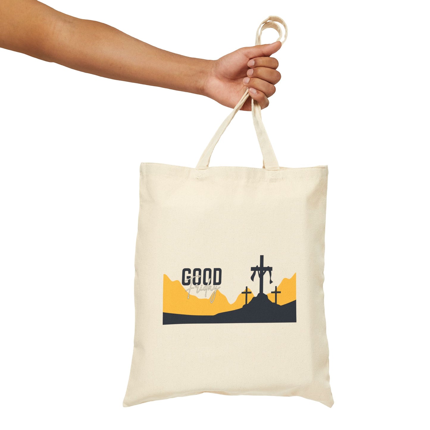 Tote Bag — "Good" Crosses Christian Faith Canvas Tote