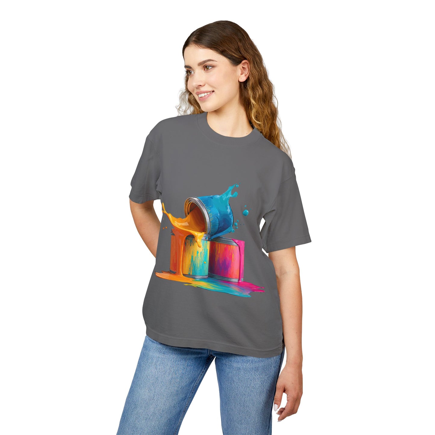 Paint Splash T-Shirt — Colorful Pour Painting Graphic Tee
