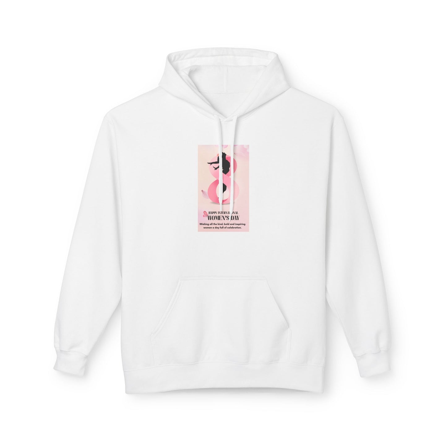 Hoodie - Pink Floral ‘Women’s Day’ Illustration Pullover