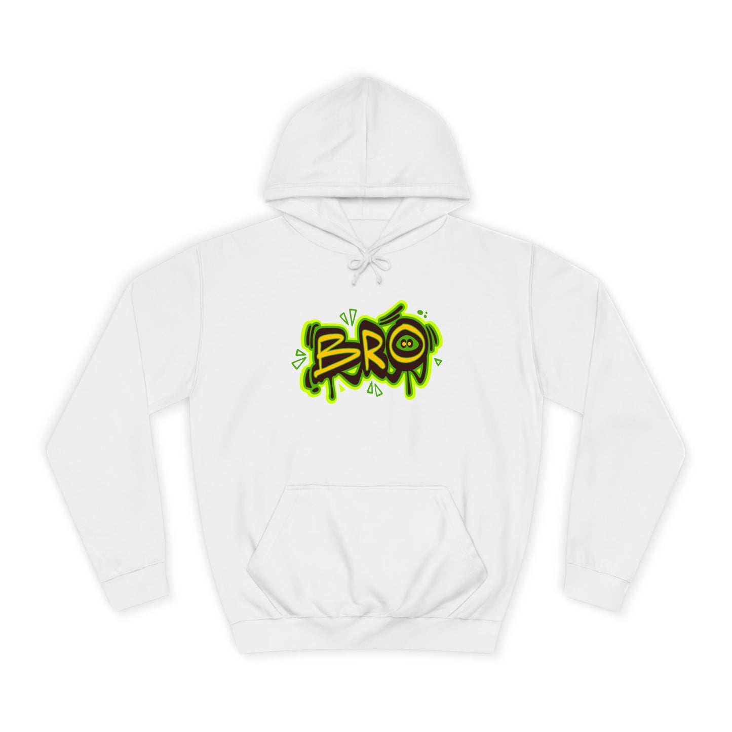 Graffiti 'BRO' Hoodie — Streetwear College Pullover