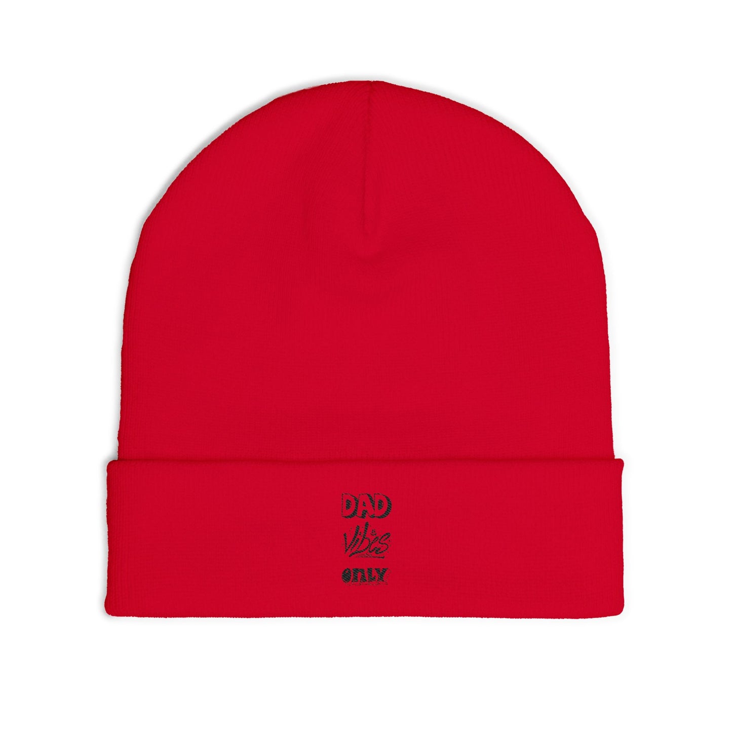 Dad Vibes Only Embroidered Knit Beanie