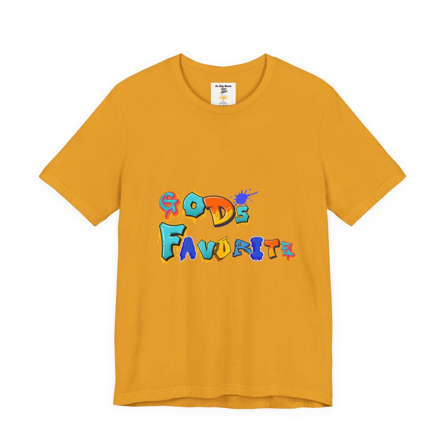 God's Favorite Graphic Tee — Colorful Handwritten Faith Shirt