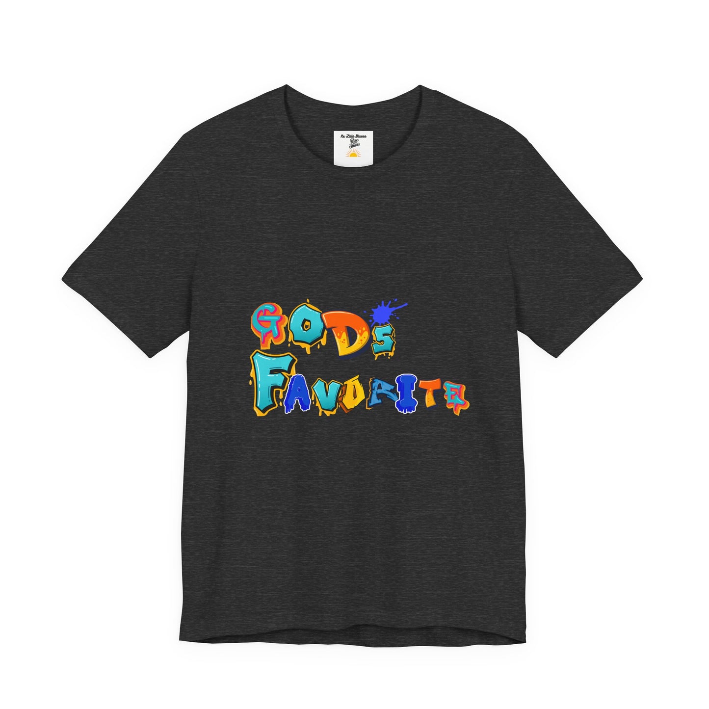 God's Favorite Graphic Tee — Colorful Handwritten Faith Shirt