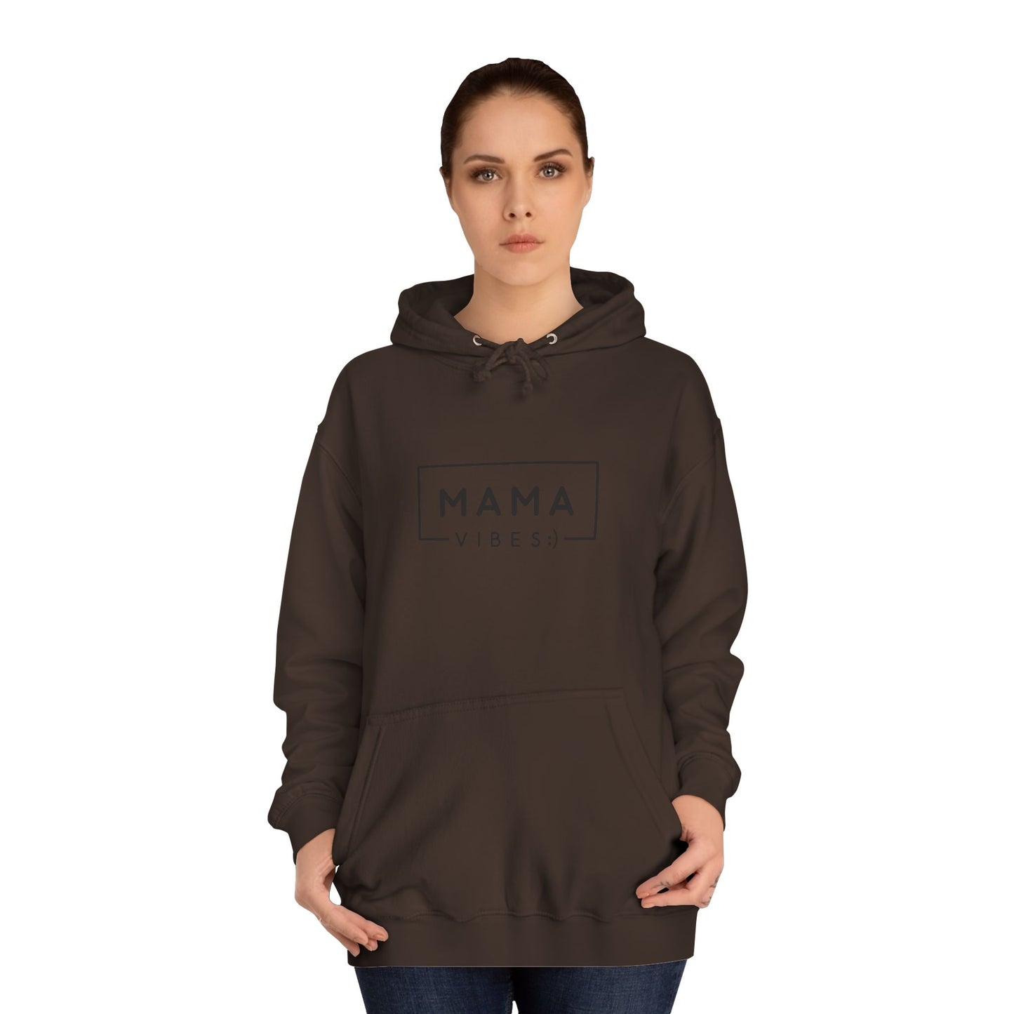 Mama Minimalist Hoodie — Simple 'MAMA' Script Pullover for New Moms & Mother's Day Gift
