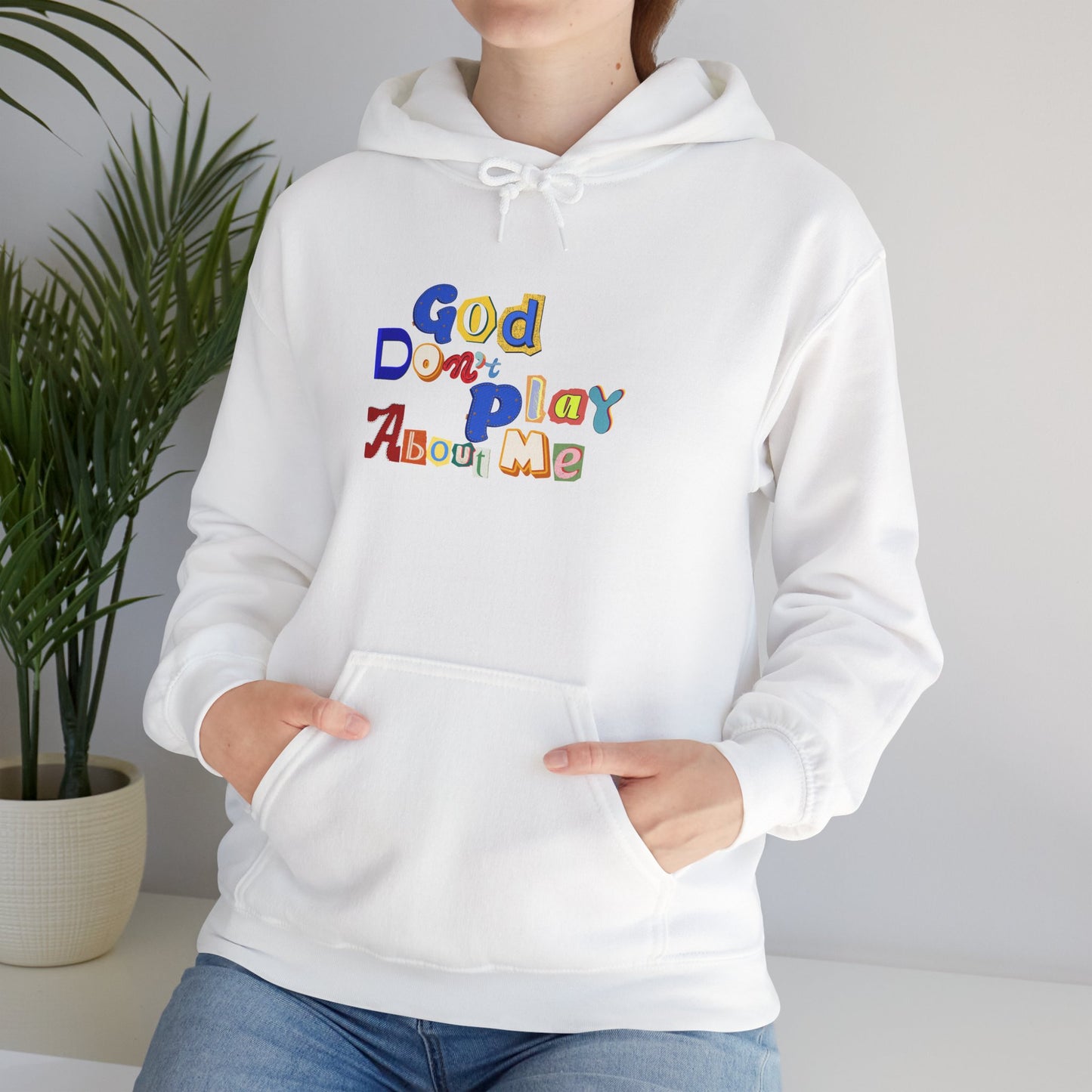 God on My Side Hoodie — Colorful Playful Faith Pullover