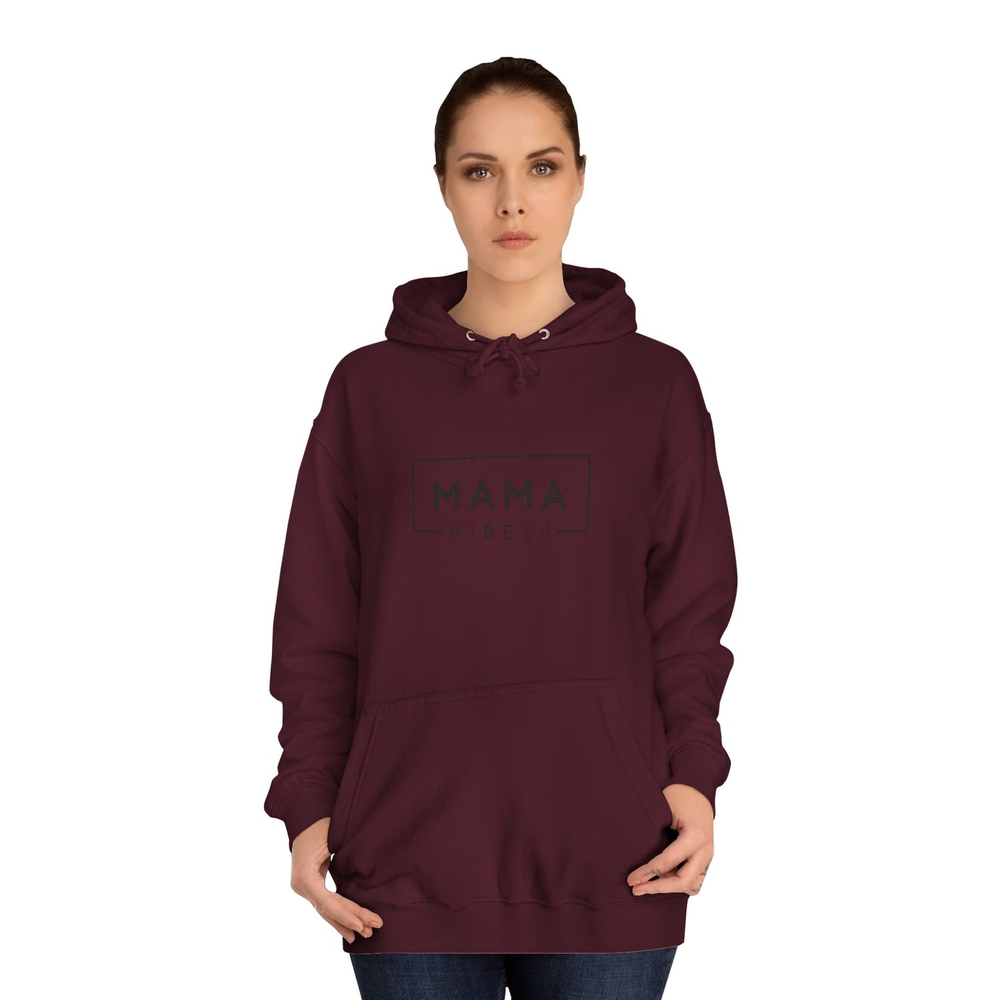 Mama Minimalist Hoodie — Simple 'MAMA' Script Pullover for New Moms & Mother's Day Gift