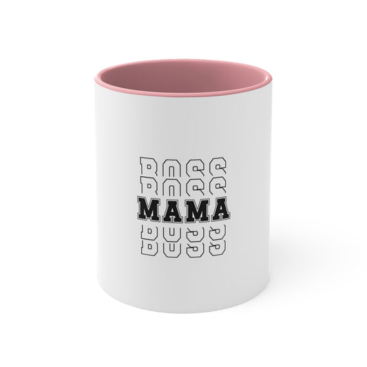 Mama Accent Mug — 'Mama' Bold Typography Coffee Cup, Gift for New Moms & Mother's Day