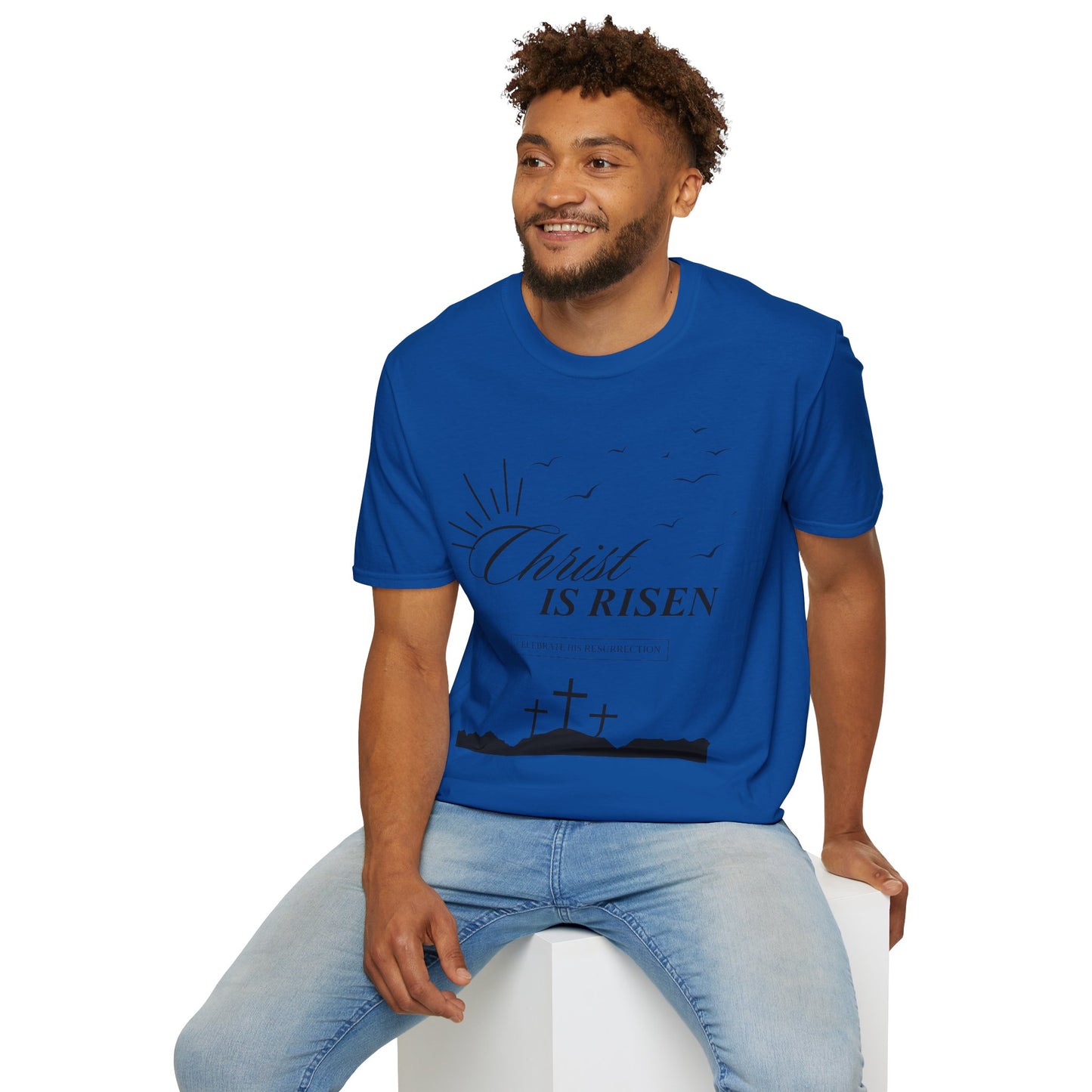 Christ Is Risen T-Shirt — Easter Christian Faith Tee with Crosses