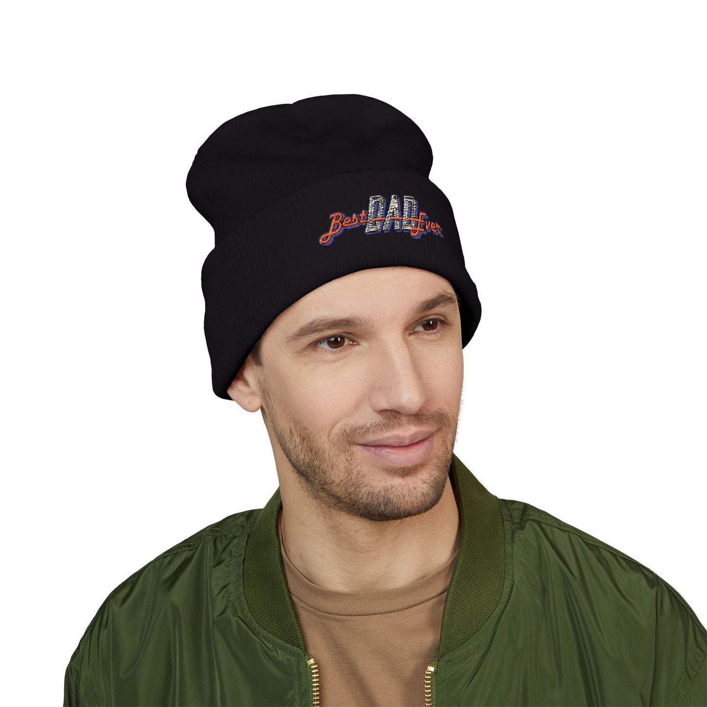 Best Dad Ever Embroidered Cuffed Beanie