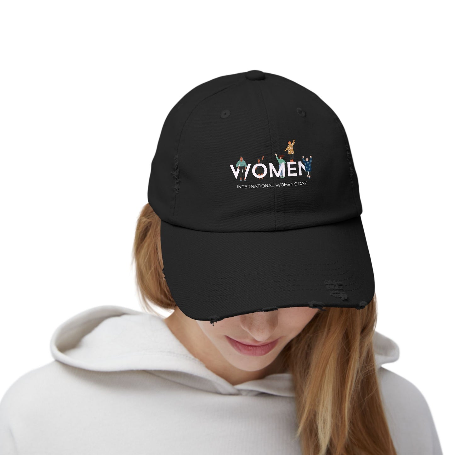 Women's Day Distressed Cap – 'WOMEN' International Women's Day Hat