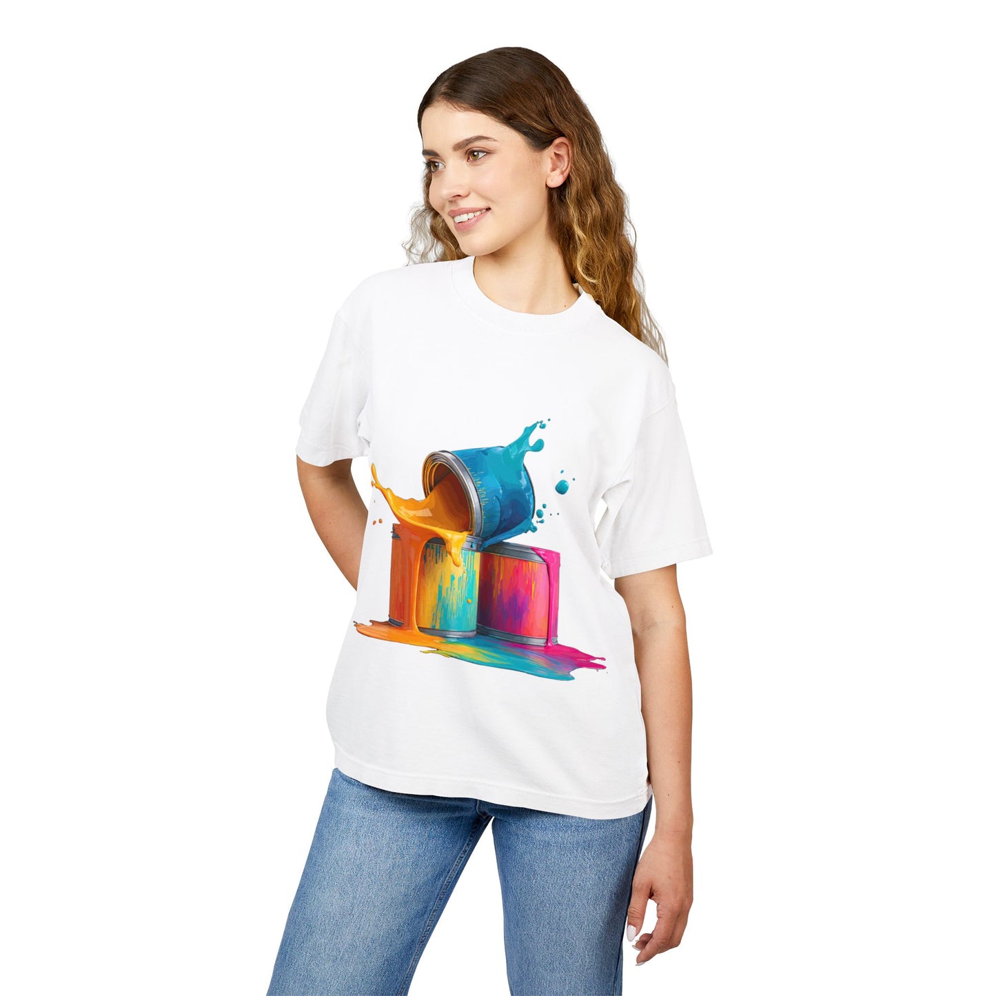 Paint Splash T-Shirt — Colorful Pour Painting Graphic Tee