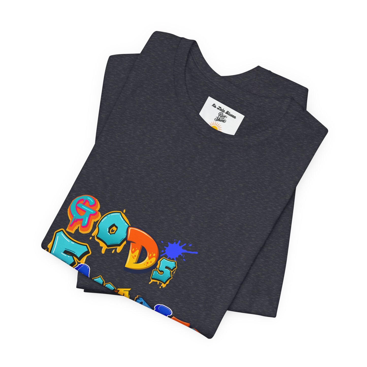 God's Favorite Graphic Tee — Colorful Handwritten Faith Shirt