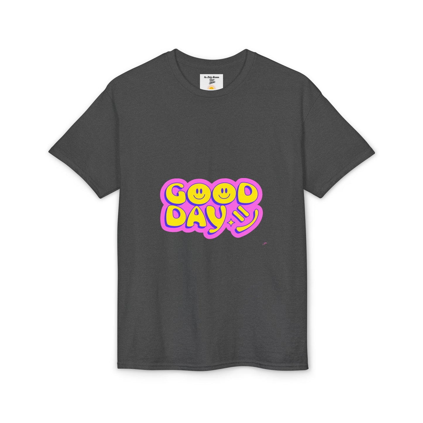 Good Day Smiley T-Shirt — Retro Neon Positive Vibes Tee