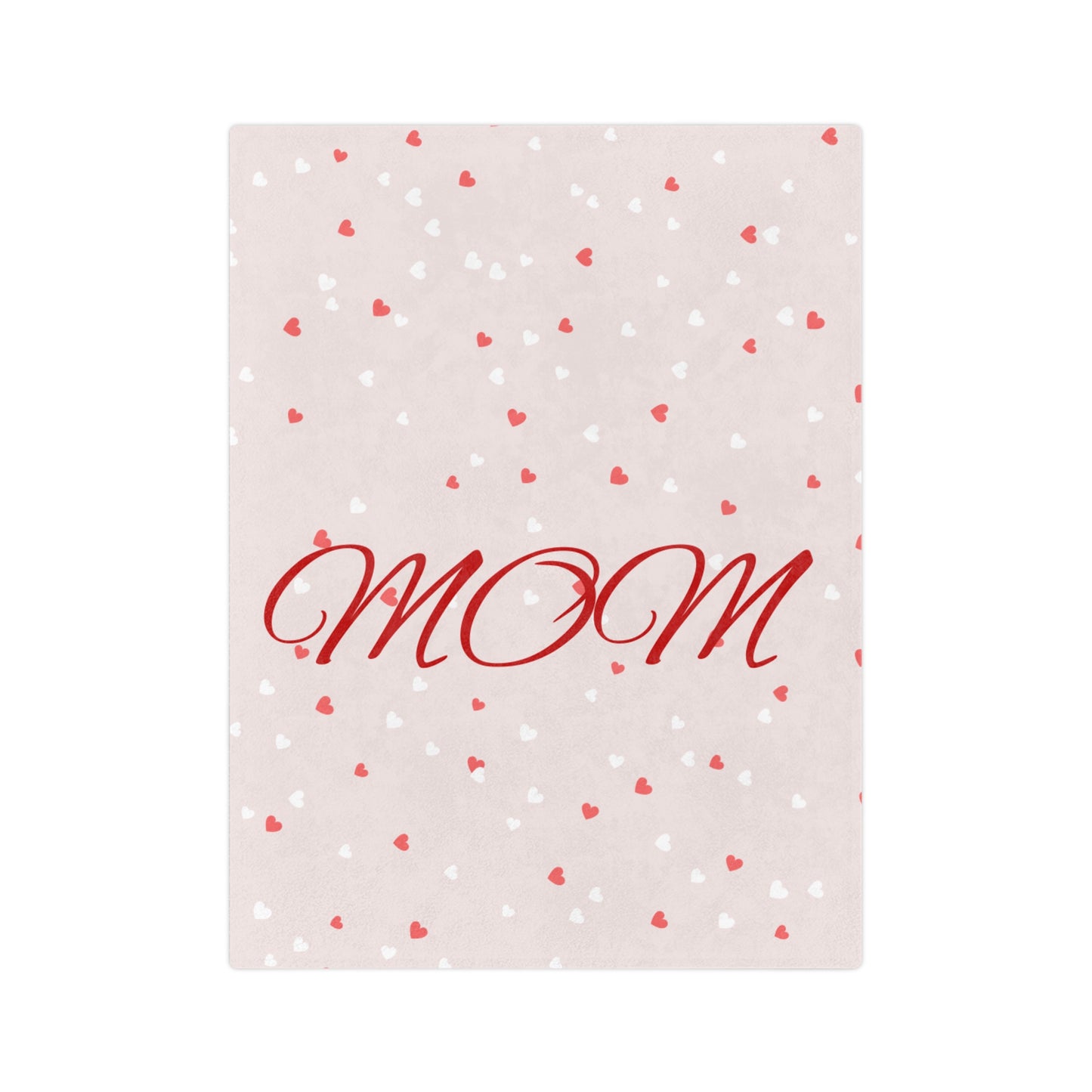 Mom Heart Microfiber Blanket — Soft Velveteen Throw for Mother’s Day & Gifts