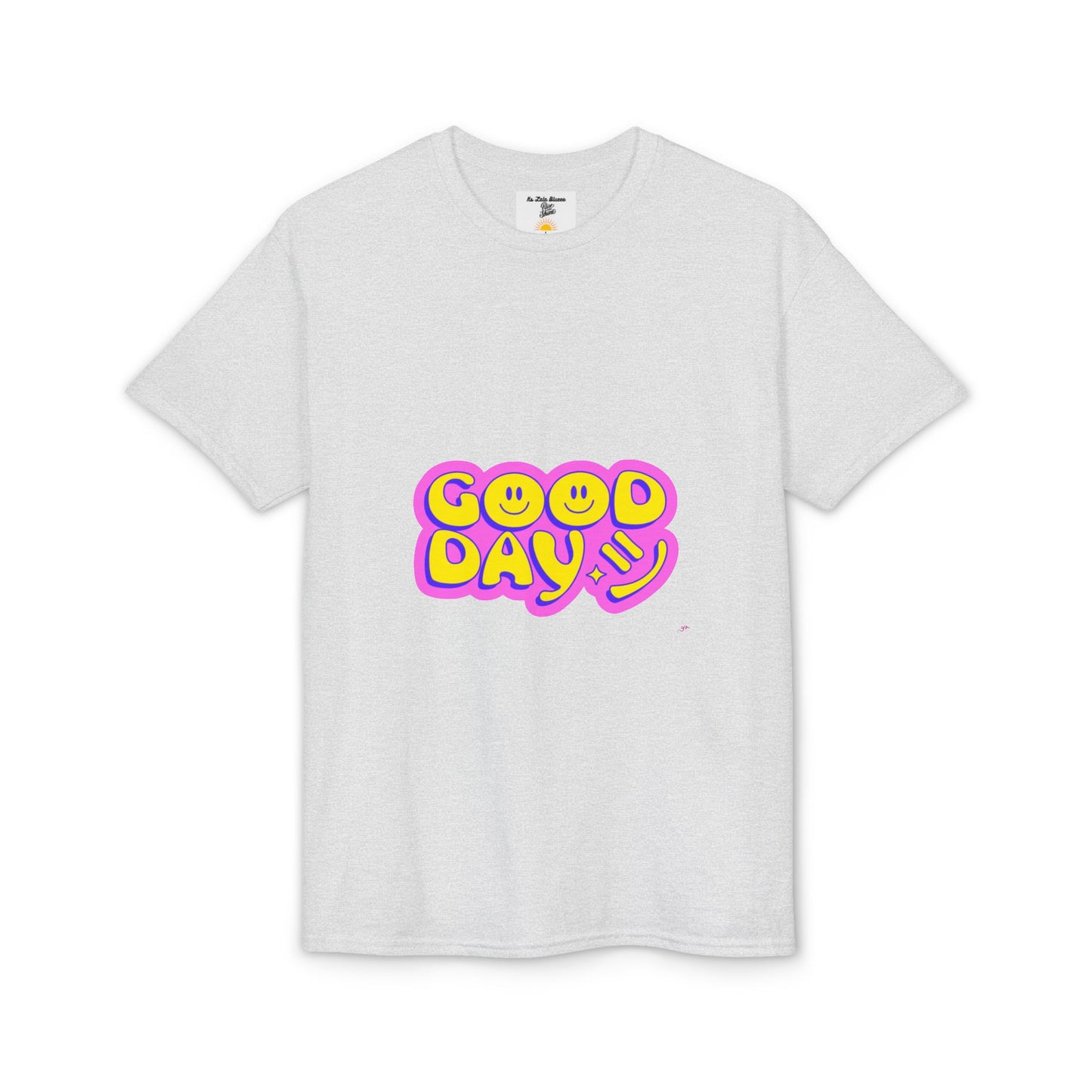 Good Day Smiley T-Shirt — Retro Neon Positive Vibes Tee
