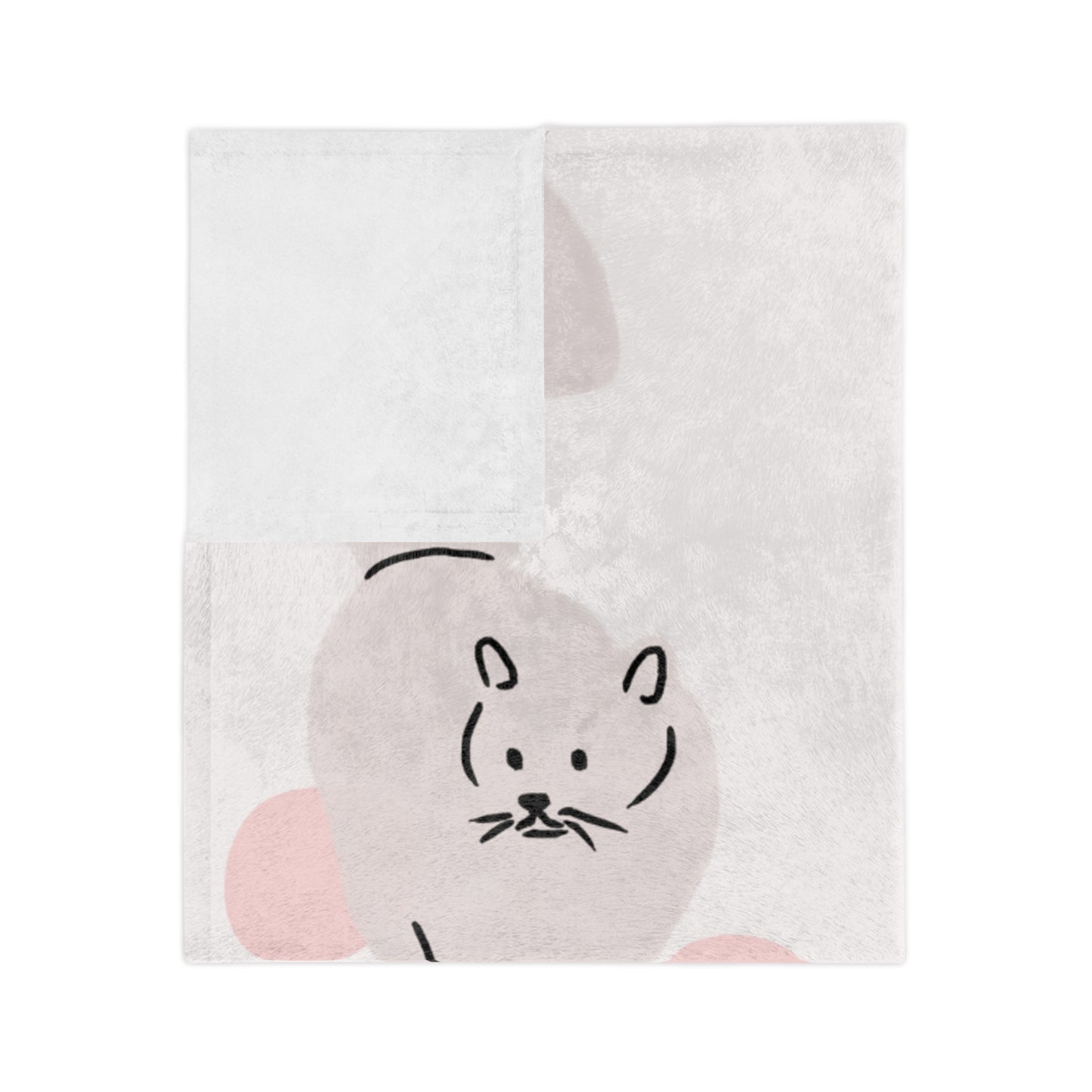 Cute Pastel Cat Pattern Velveteen Microfiber Blanket — Cozy Kitten Throw for Cat Lovers