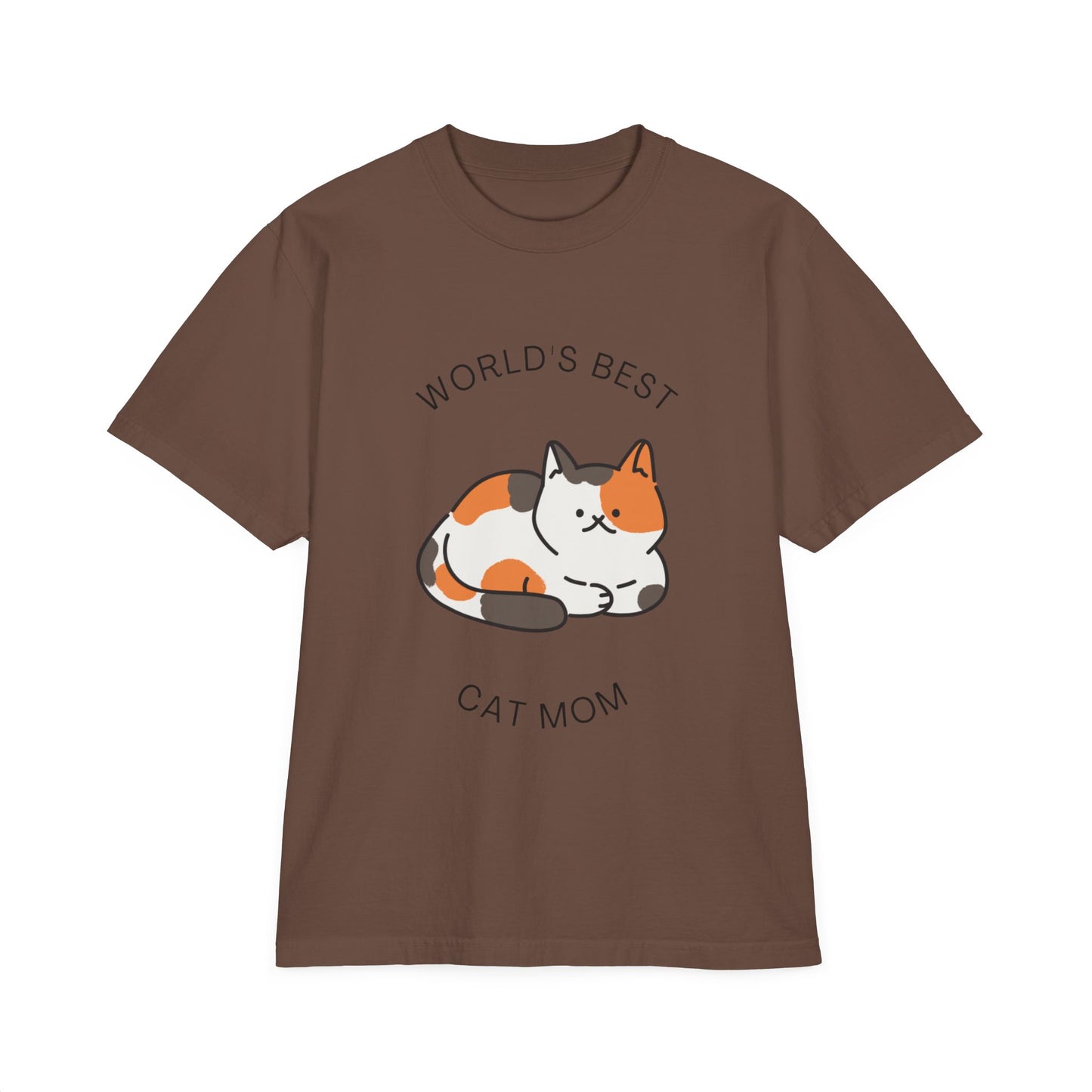 World's Best Cat Mom T-Shirt — Cute Calico Cat Graphic Tee for Cat Lovers
