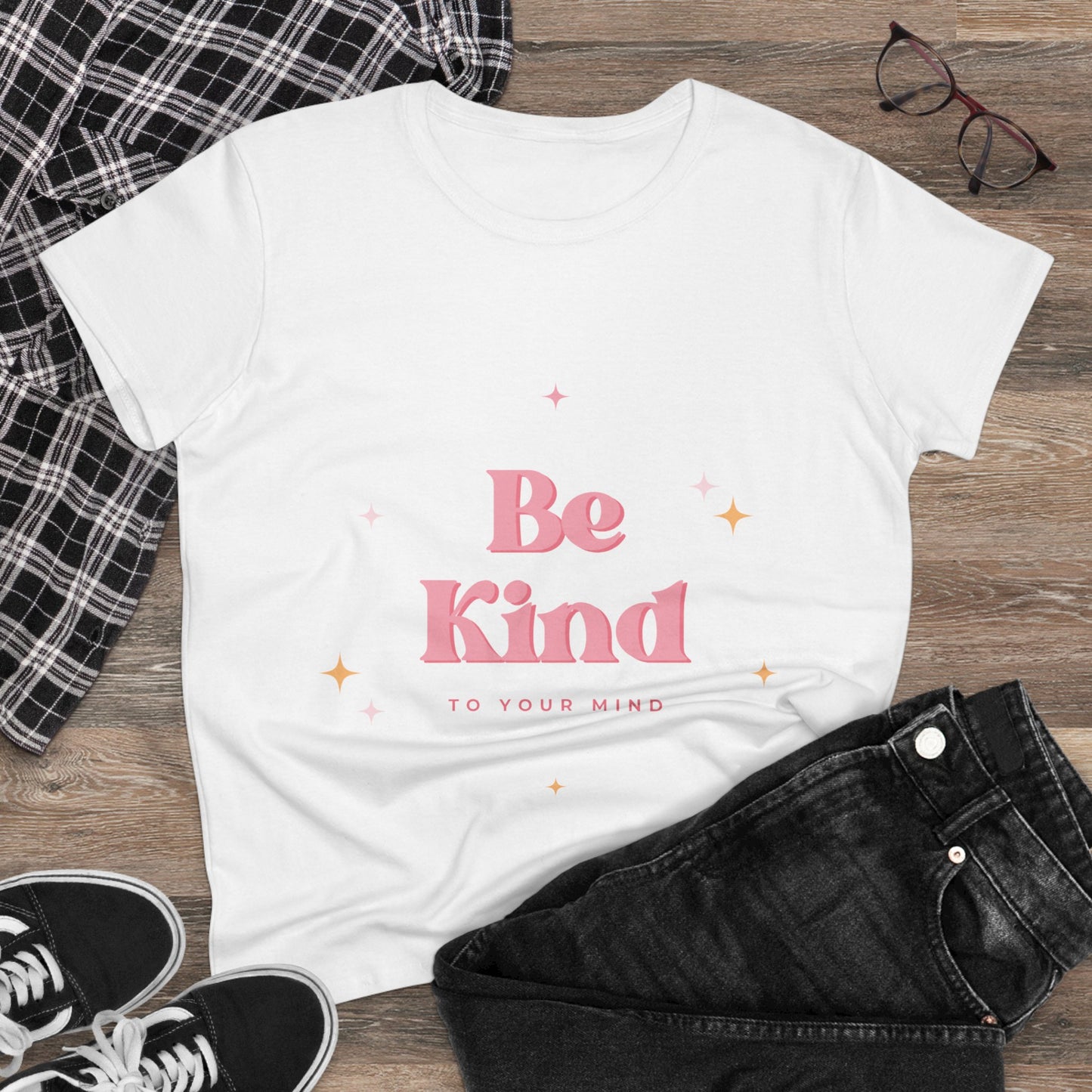 Be Kind Tee — Women's Positive Message Graphic T-Shirt