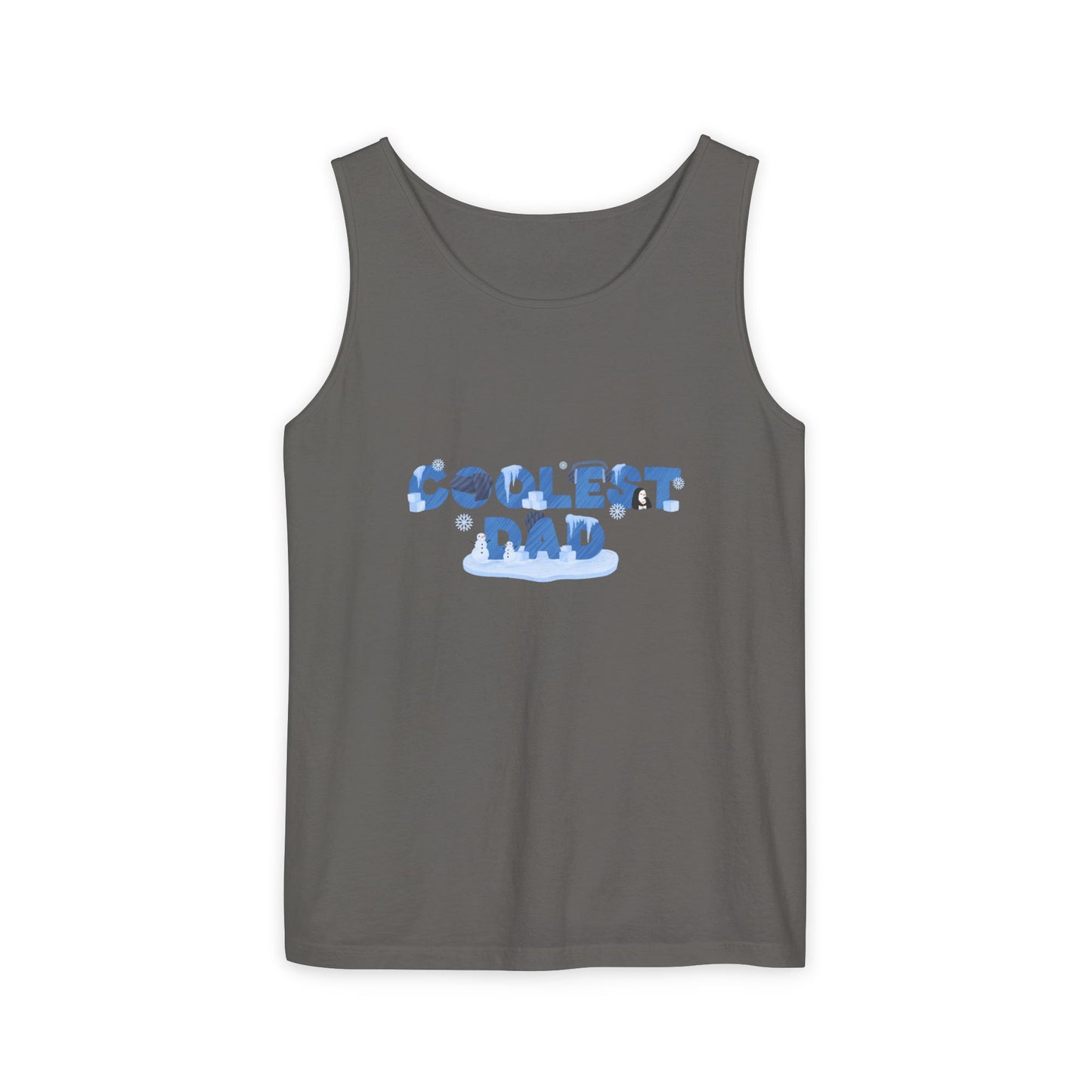 Coolest Dad Tank Top — Light Blue Retro Father's Day Tee