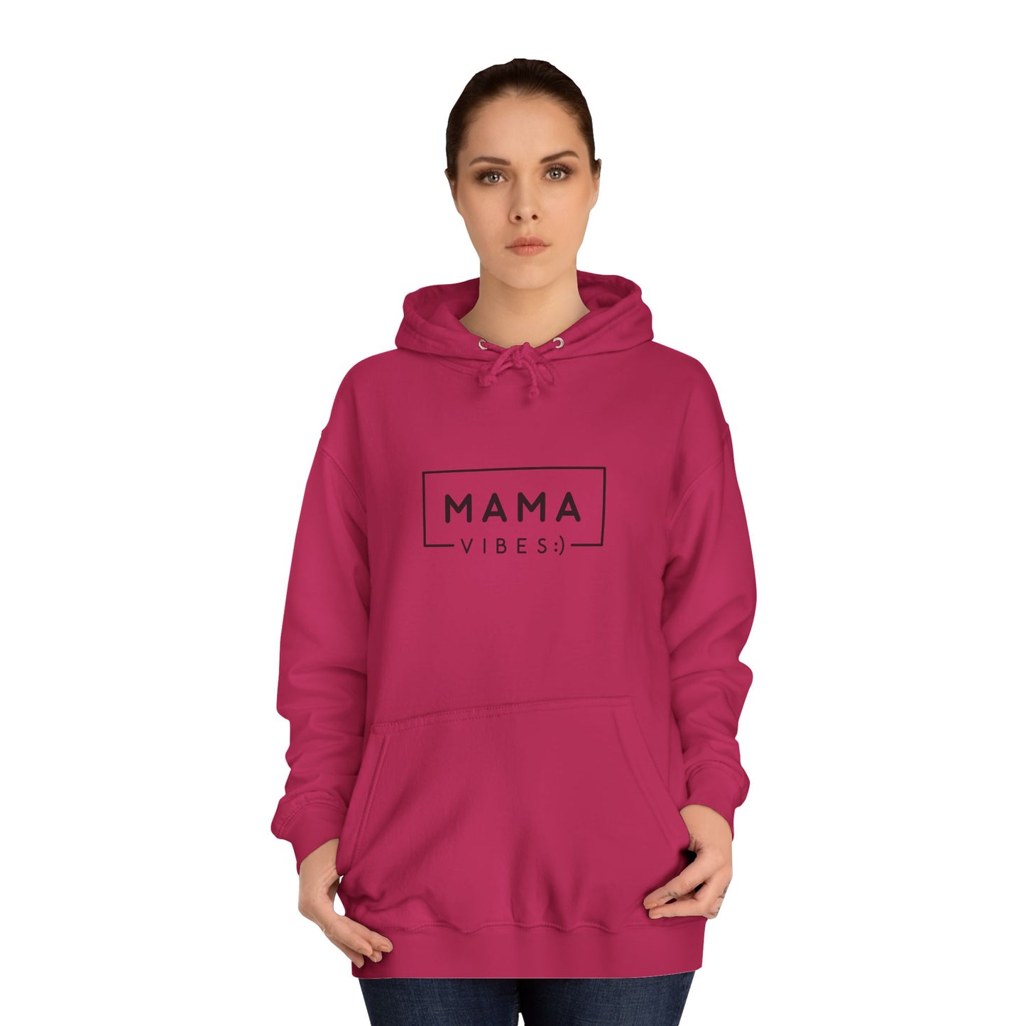 Mama Minimalist Hoodie — Simple 'MAMA' Script Pullover for New Moms & Mother's Day Gift