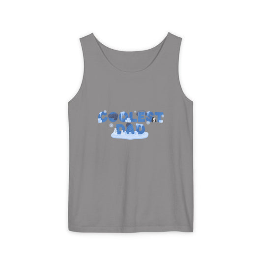 Coolest Dad Tank Top — Light Blue Retro Father's Day Tee