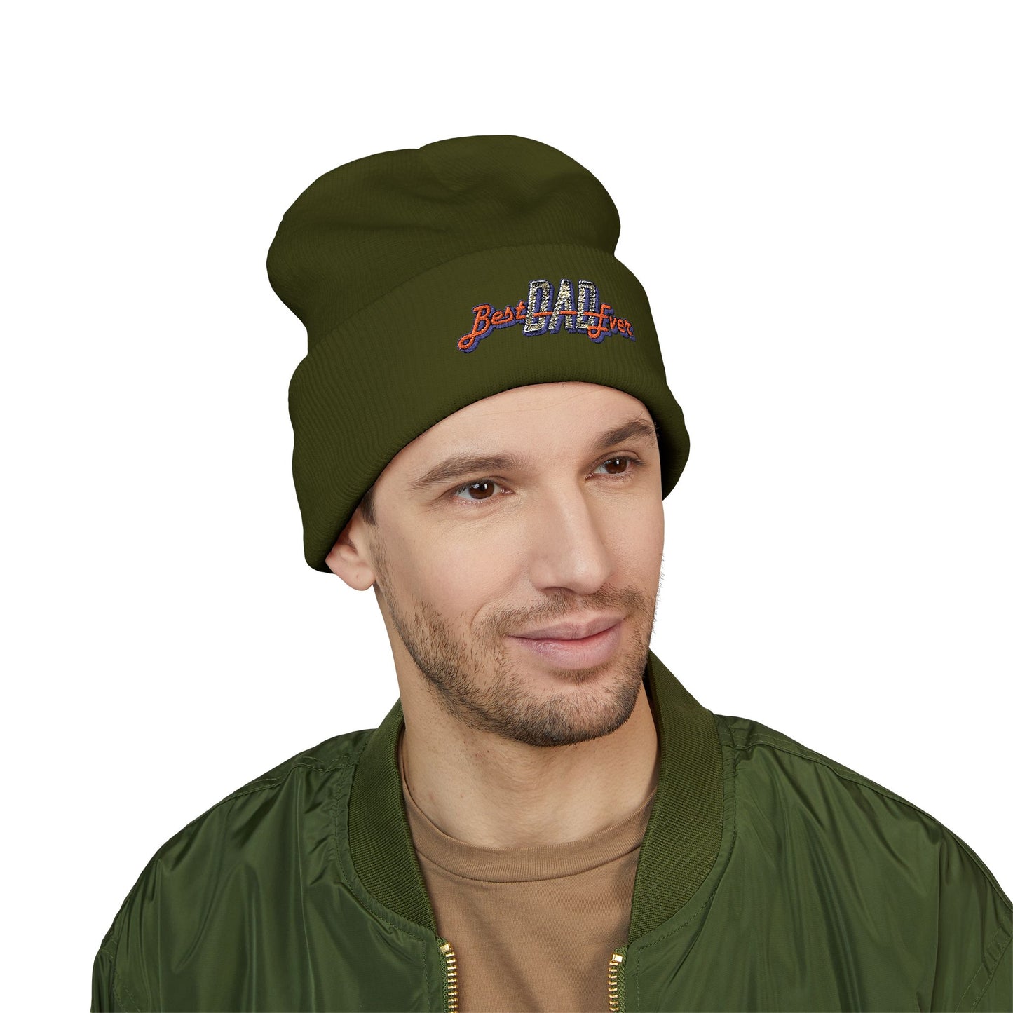 Best Dad Ever Embroidered Cuffed Beanie