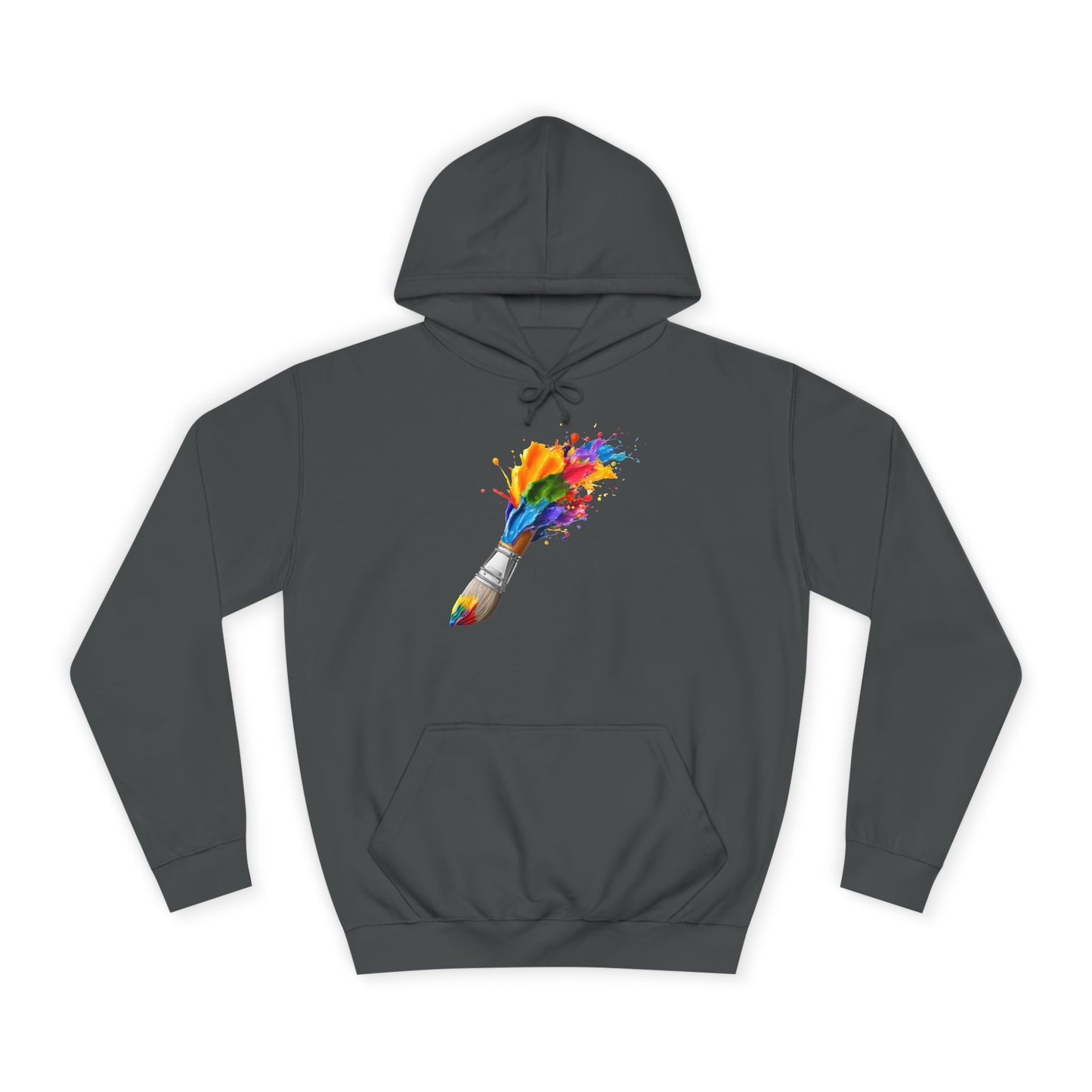 Artist Paintbrush Hoodie — Color Splash Creative Sweatshirt