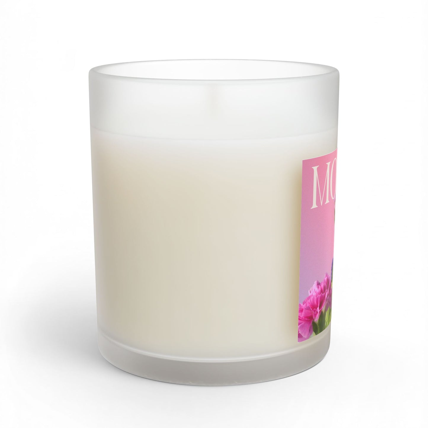 Mother Floral Glass Candle — 11oz Pink Bouquet Scented Candle for Mother's Day